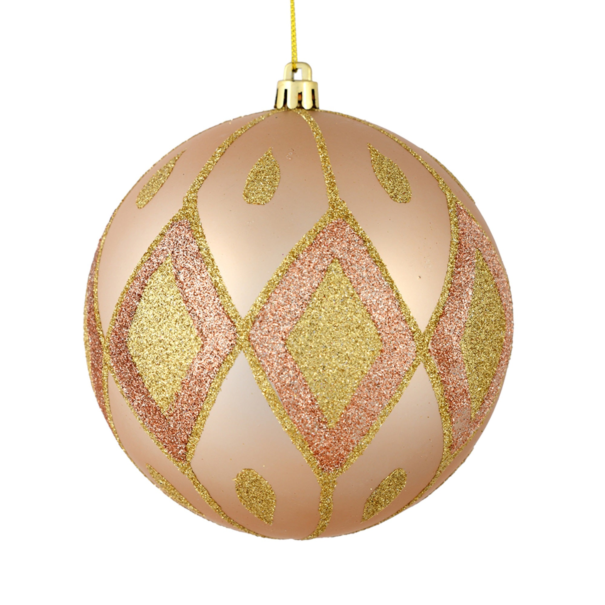 6” Cafe Latte Matte Glitter Diamond 3/Bg