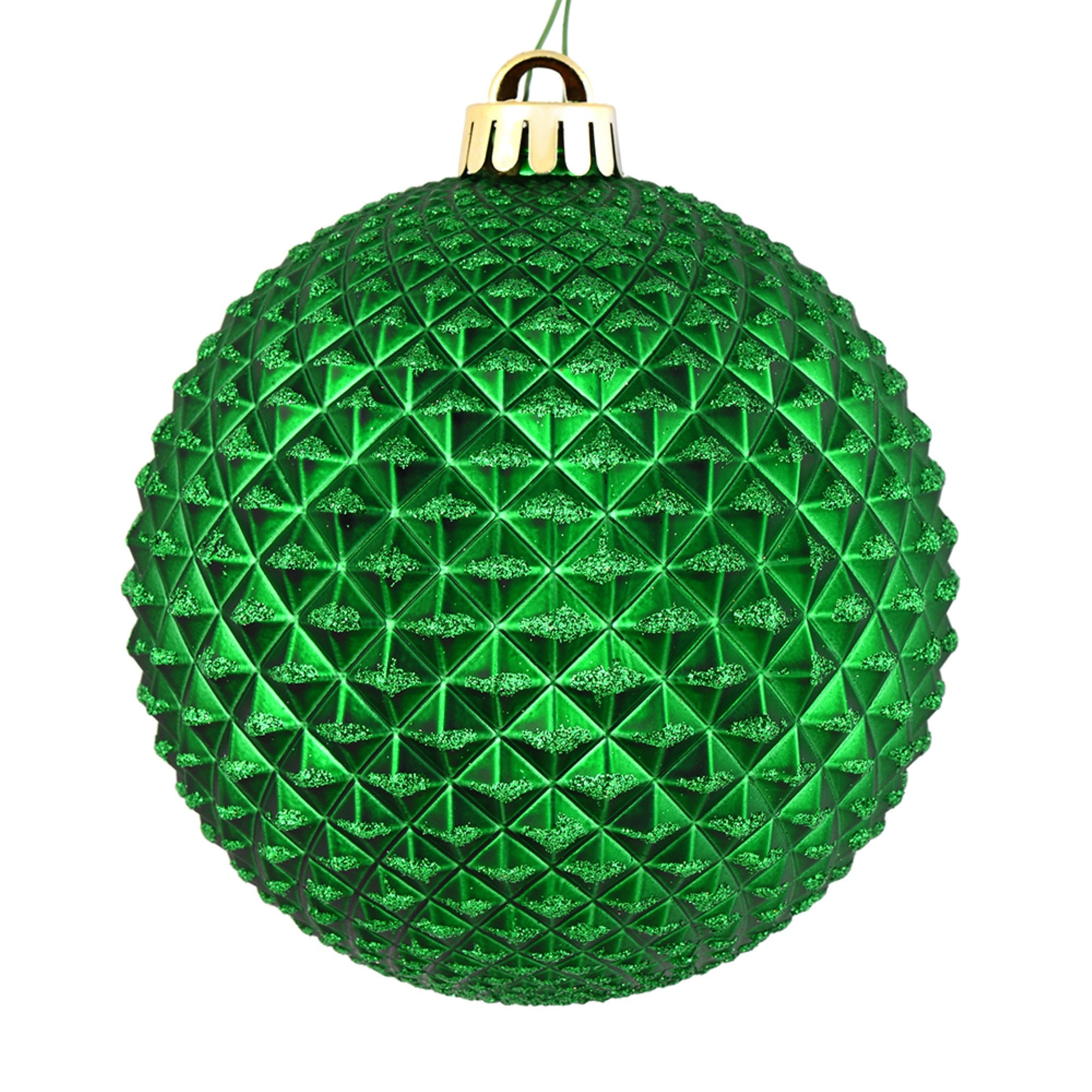 2.75” Green Durian Glitter Ball 12/Bag