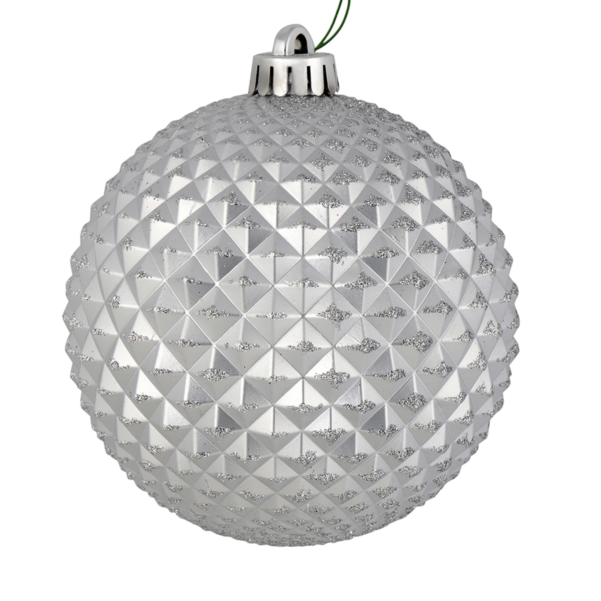 2.75” Silver Durian Glitter Ball 12/Bag