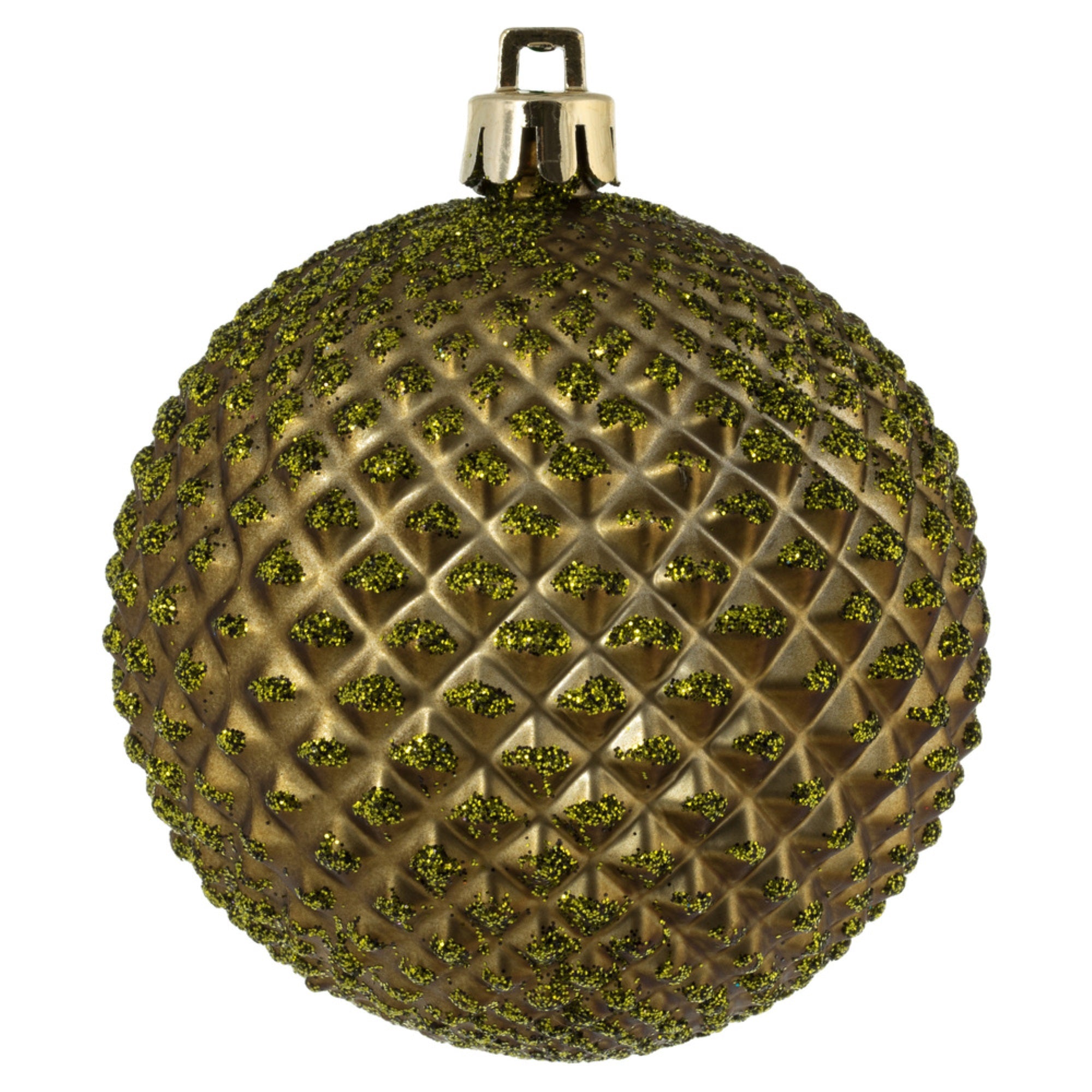 2.75” Olive Durian Glitter Ball 12/Bag