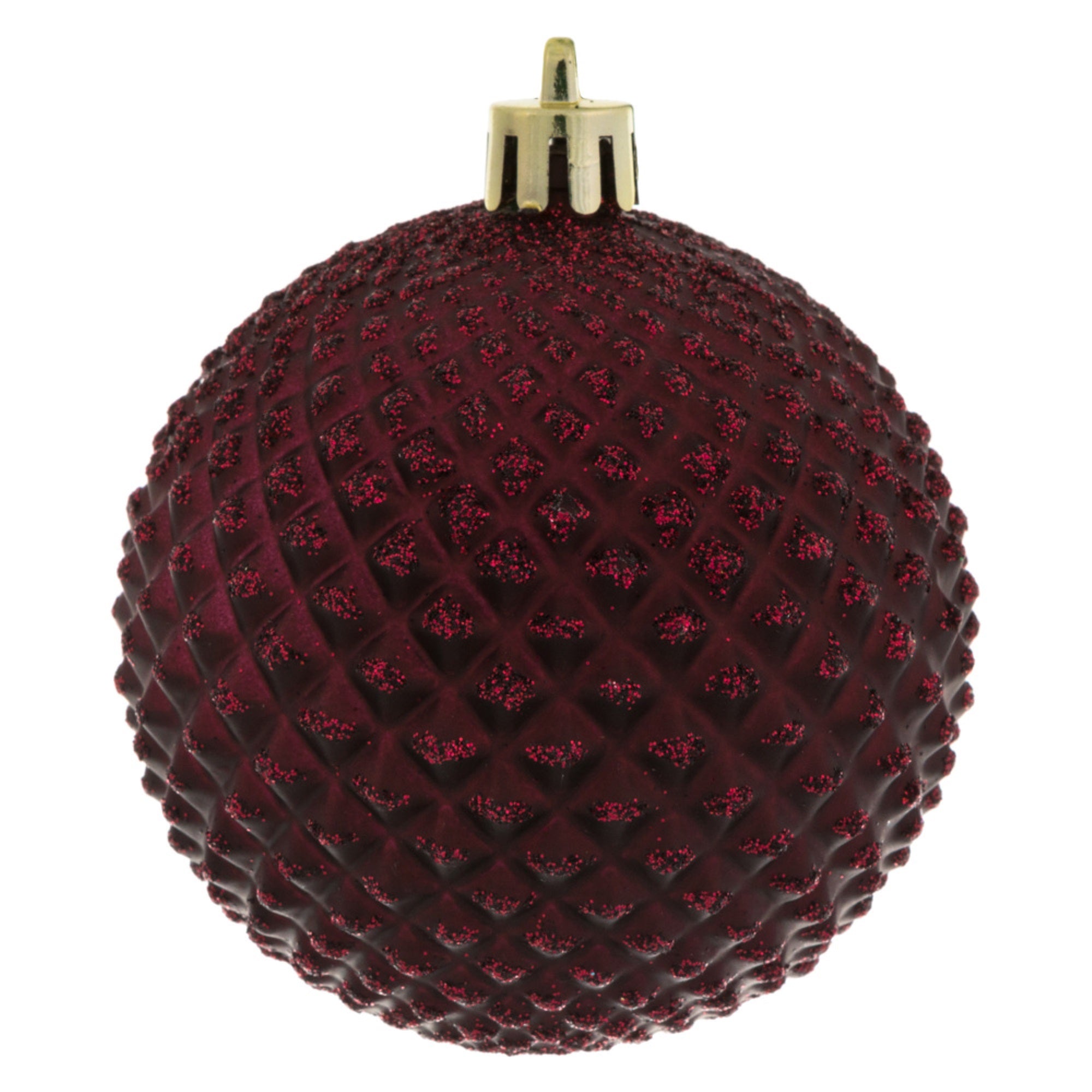 2.75” Wine Durian Glitter Ball 12/Bag