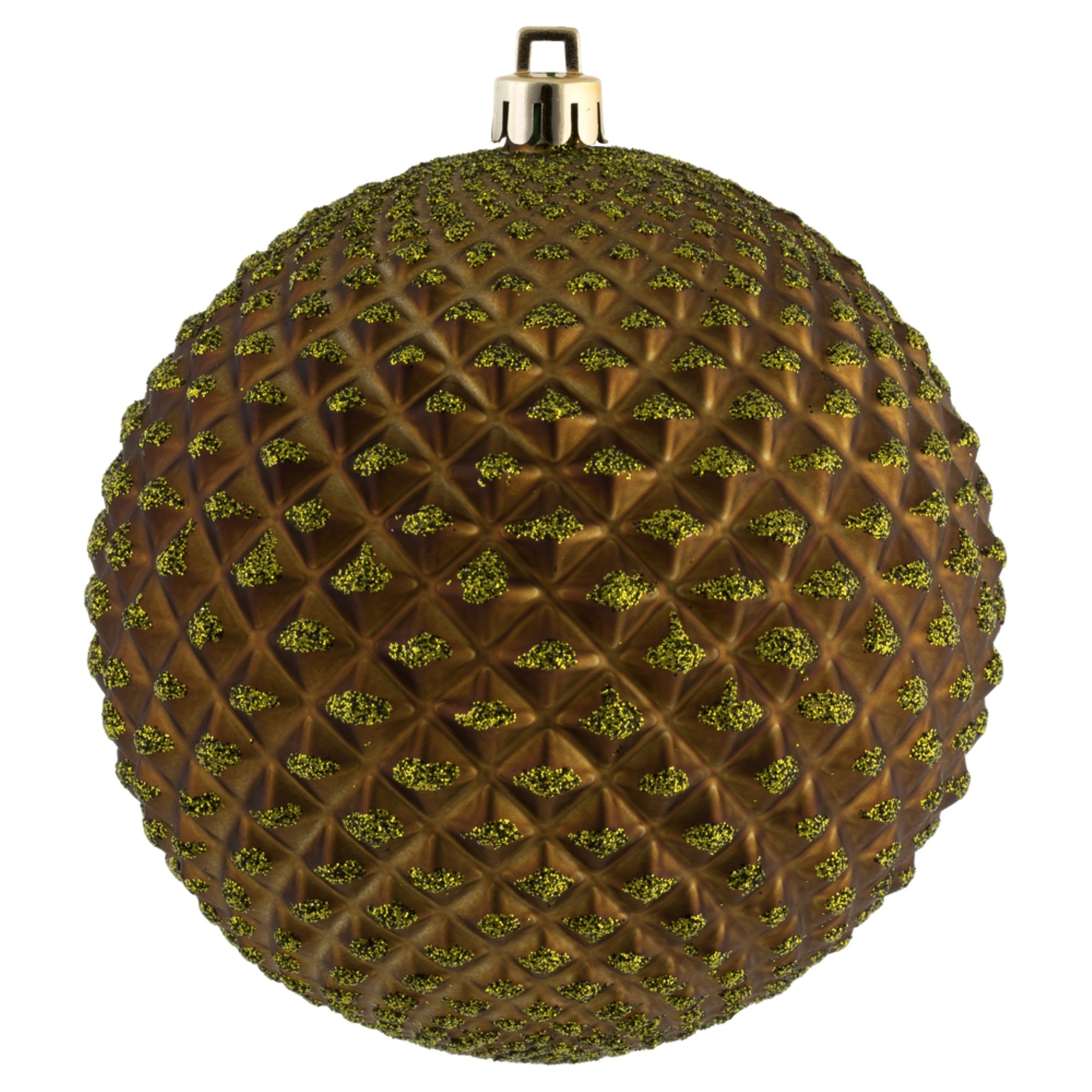4” Olive Durian Glitter Ball 6/Bag