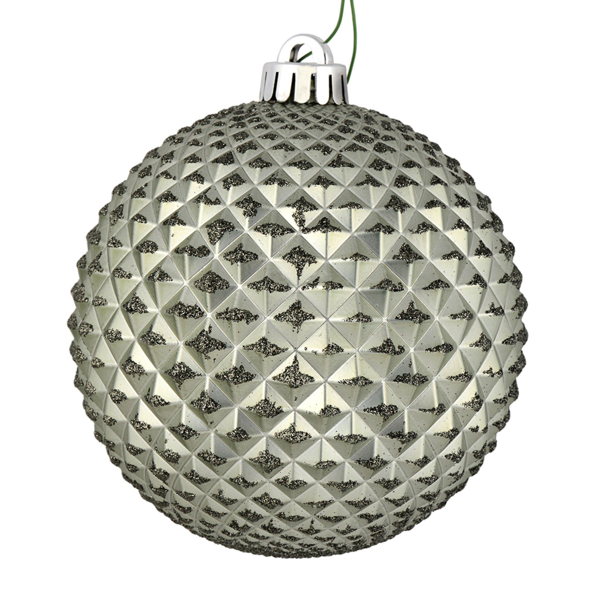 4” Wrought Iron Durian Glitter Ball 6/Bg