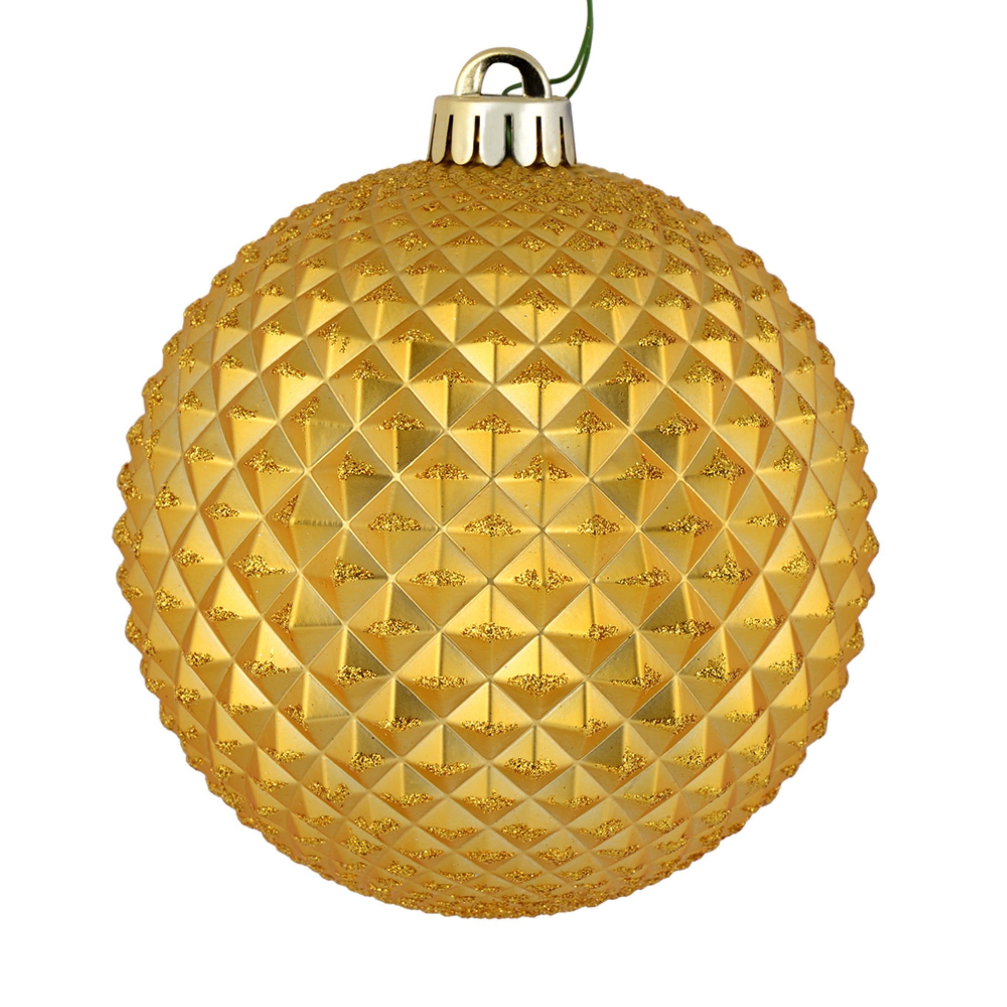 4” Honey Gold Durian Glitter Ball 6/Bag
