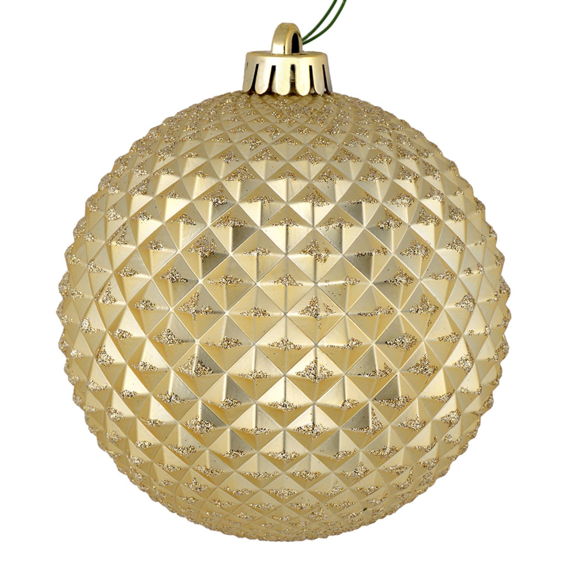 4” Champagne Durian Glitter Ball 6/Bag