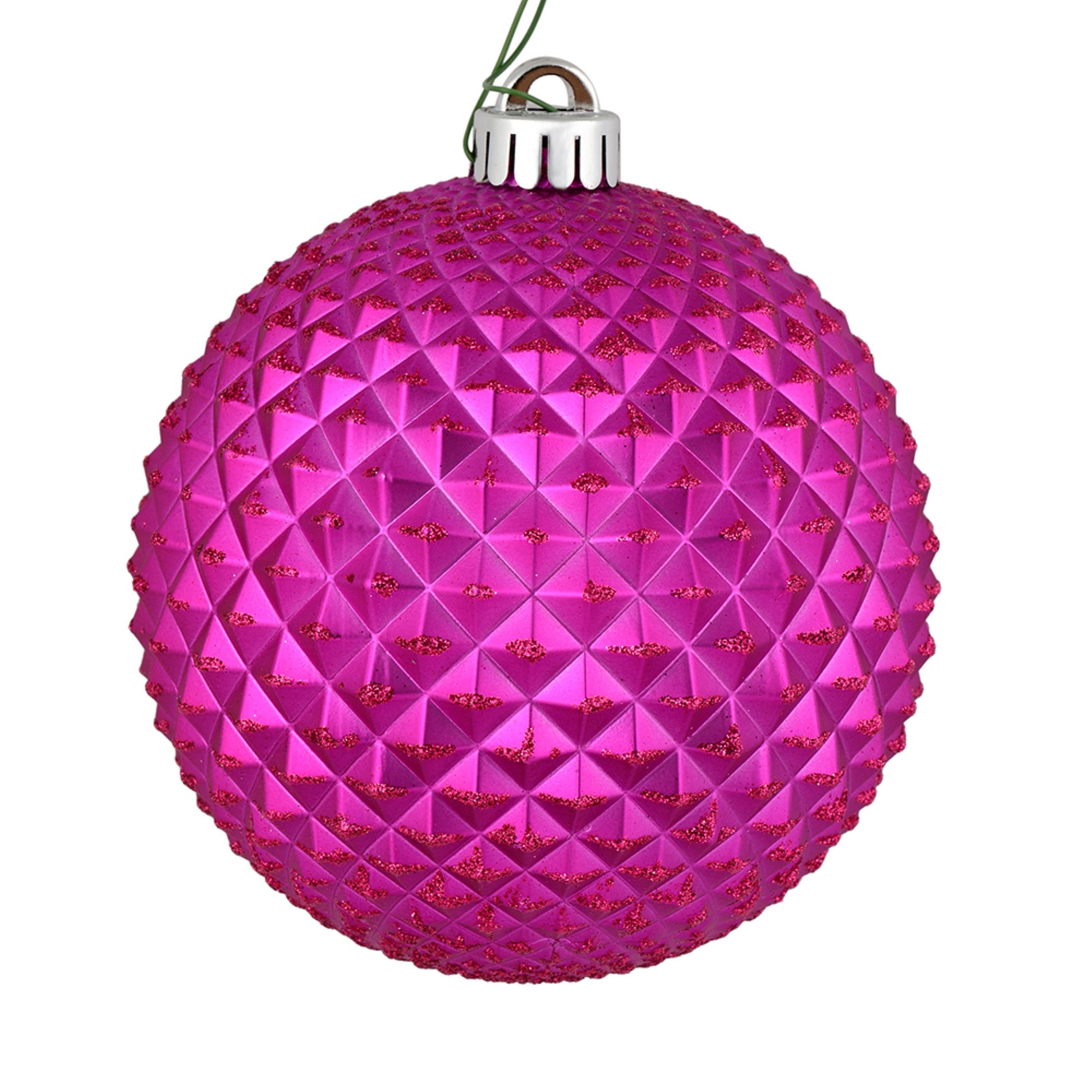 4” Fuchsia Durian Glitter Ball 6/Bag