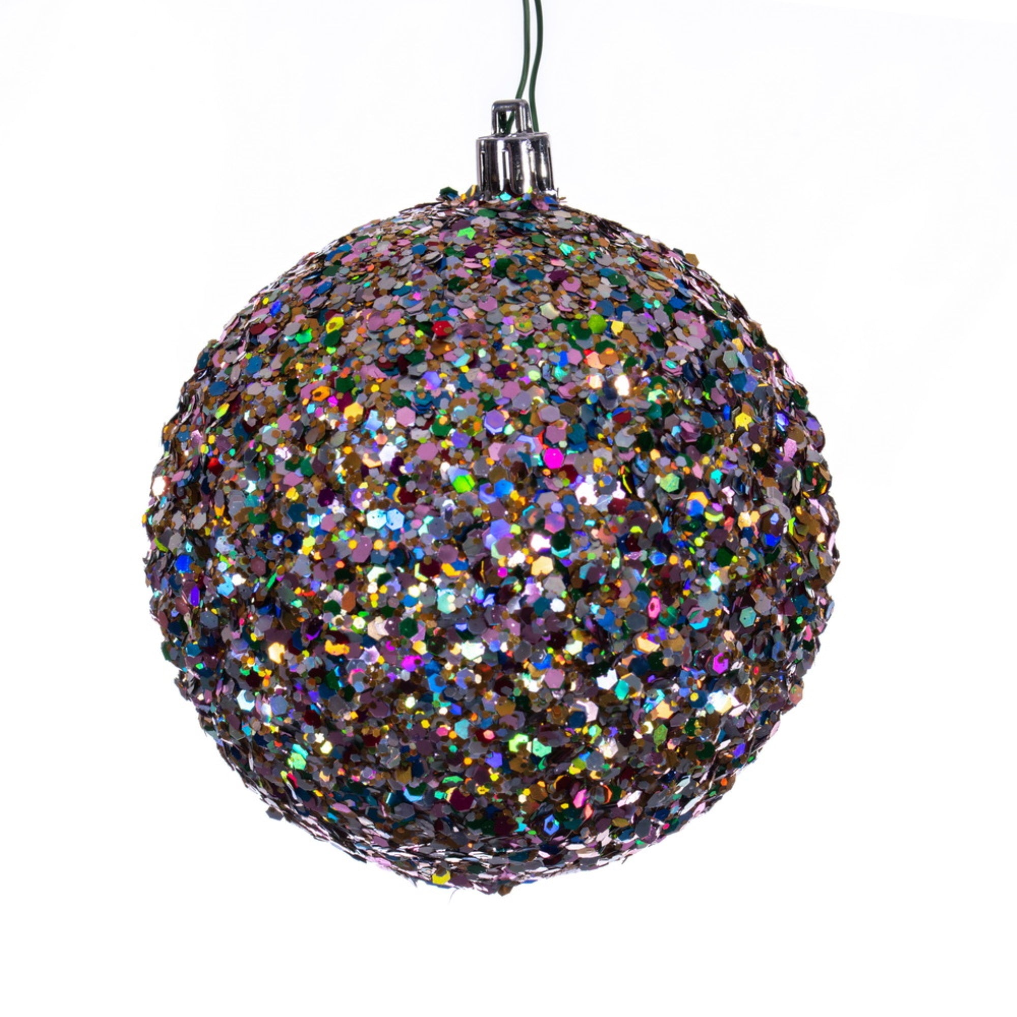 4” Multi-color Durian Glitter Ball 6/Bag