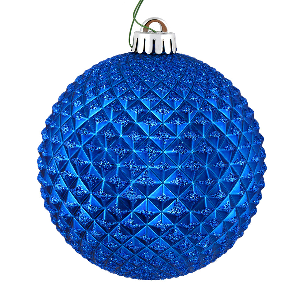 Vickerman 6” Blue Durian Glitt Ball Orn Drill 4/Bg - N188702D