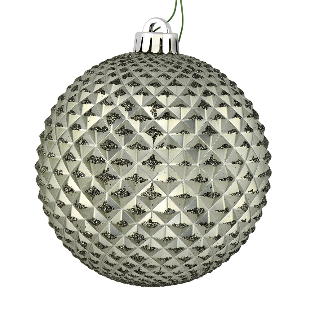 Vickerman 6” Wrght Iron Durian Glitt Ball Dril 4Bg - N188723D