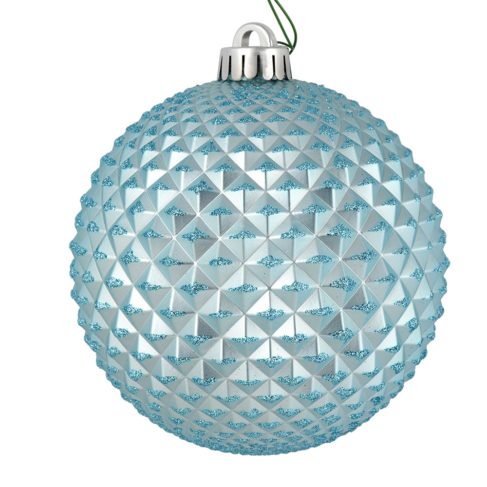 Vickerman 6” Baby Blu Durian Glitt Ball Drill 4/Bg - N188732D