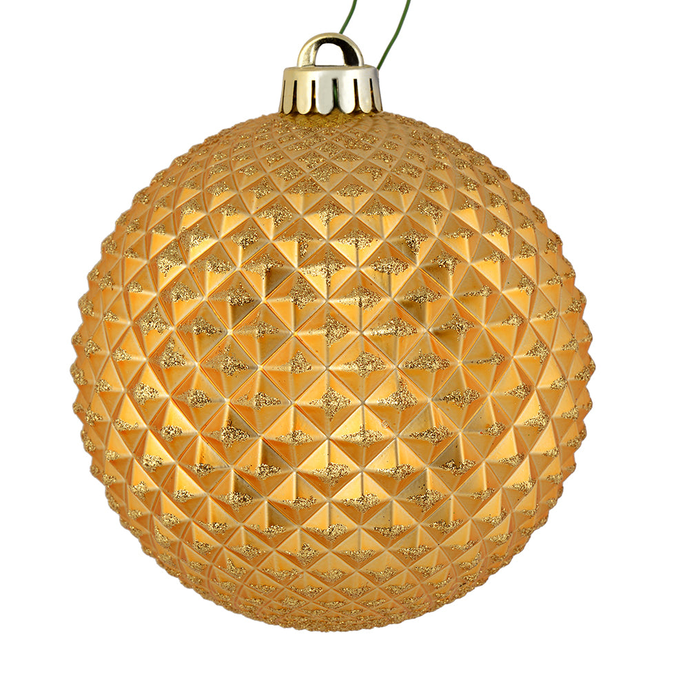 Vickerman 6” CopperGold Durian Glitt Ball Dril 4Bg - N188733D