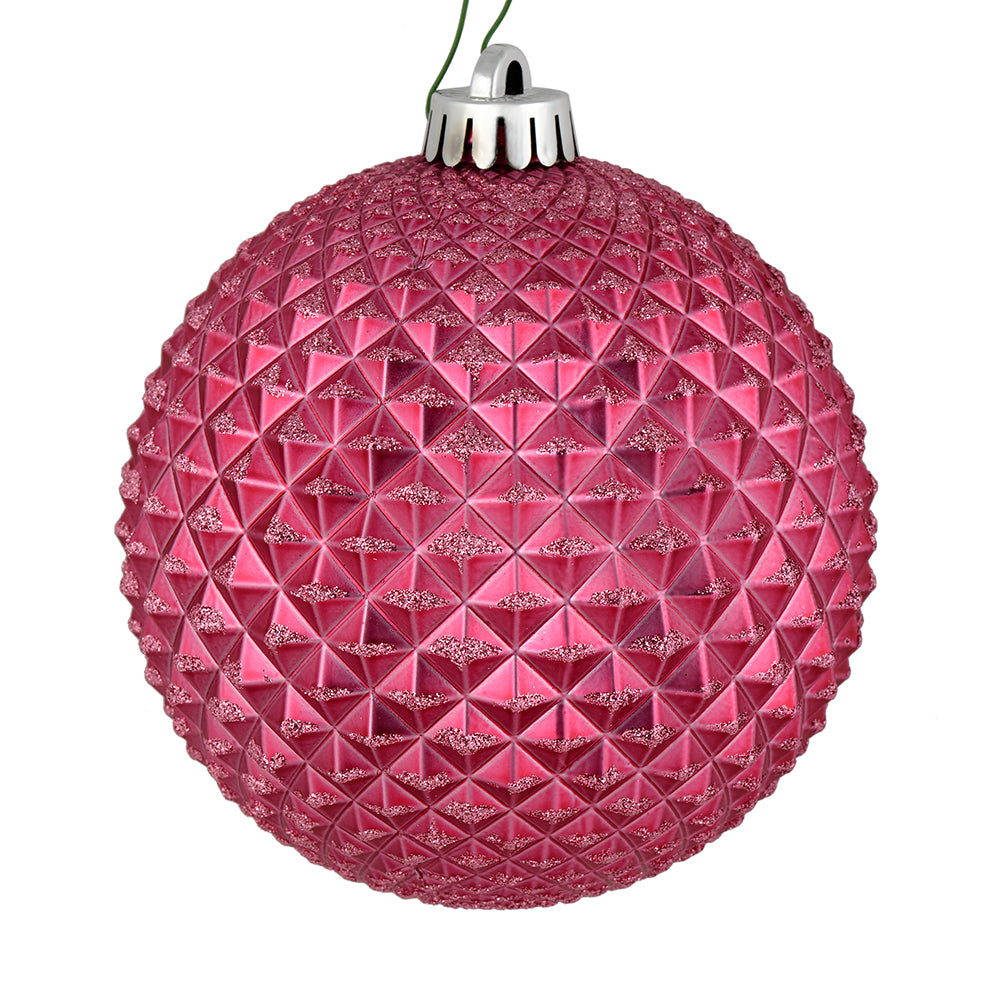 Vickerman 6” Mauve Durian Glitt Ball Orn Drill 4Bg - N188745D
