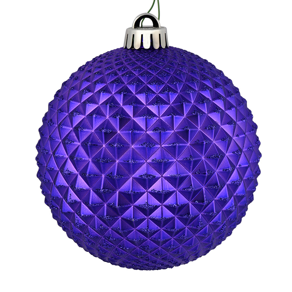 Vickerman 6” Purple Durian Glitter Ball Drill 4/Bg - N188766D