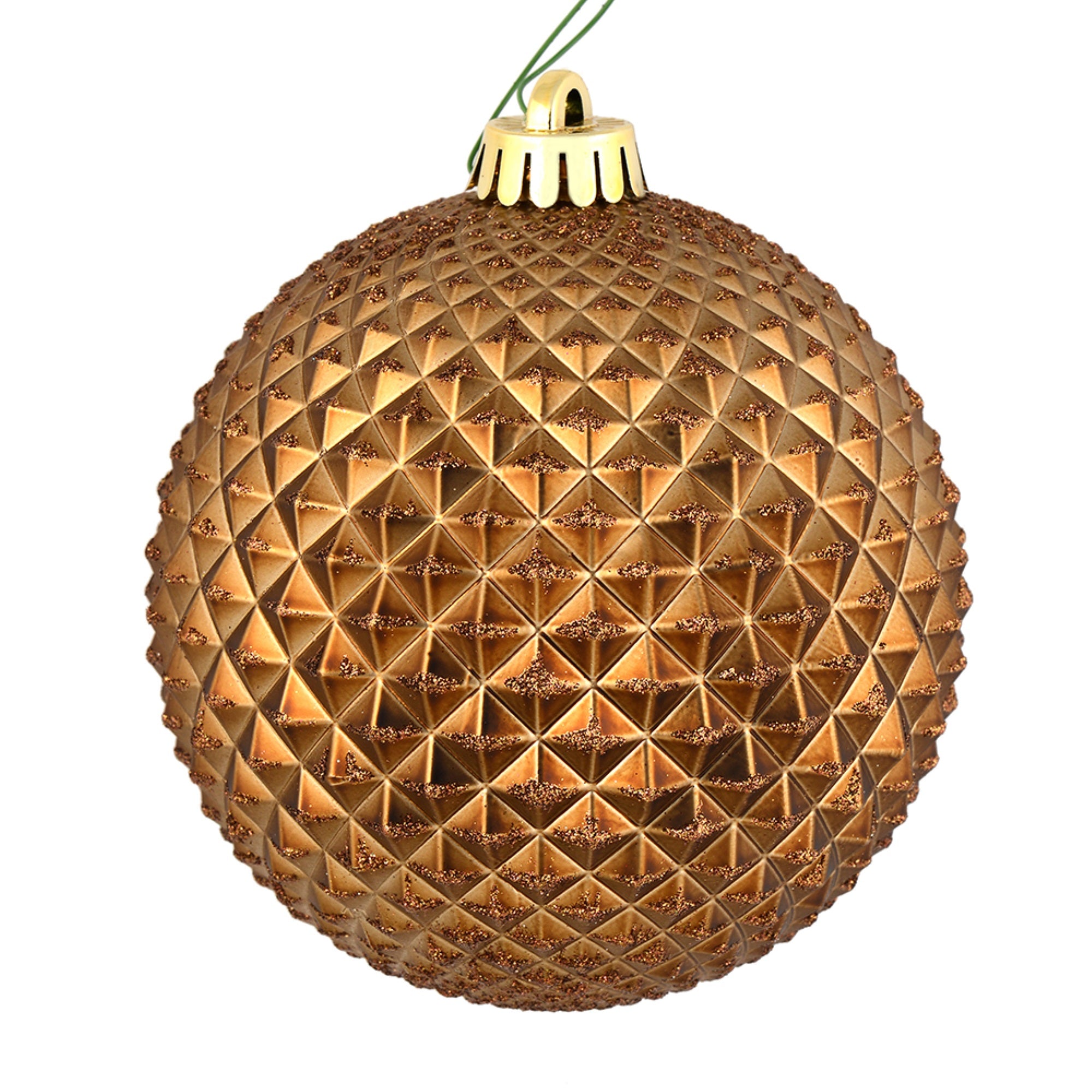 6” Mocha Durian Glitter Ball Drill 4/Bg