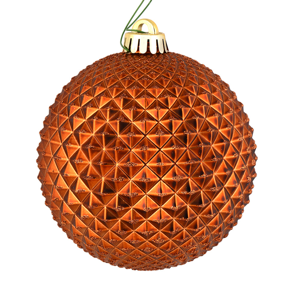 Vickerman 6” Copper Durian Glitter Ball Drill 4/Bg - N188788D