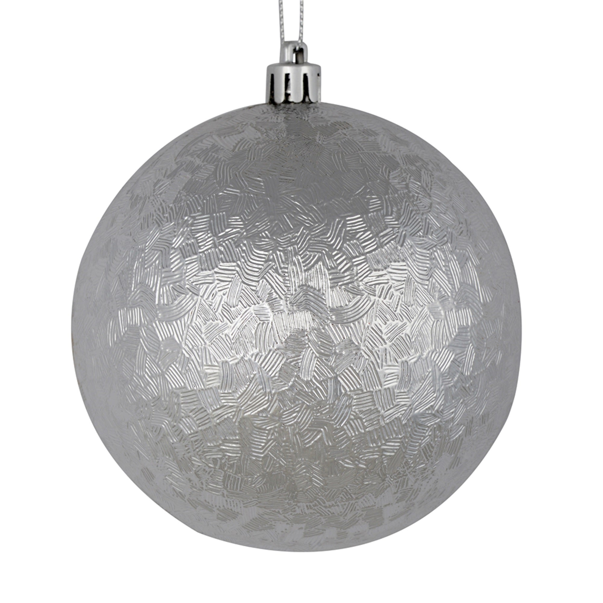 4” Silver Brushed Ball 6/Bag