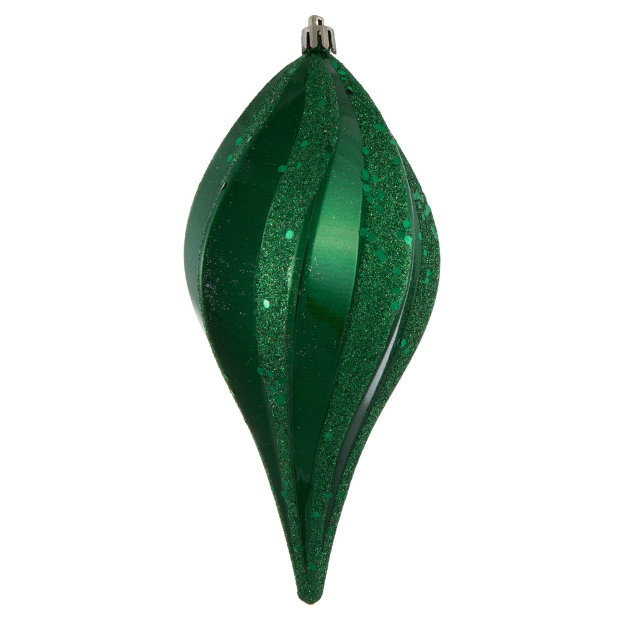 8” Green Candy Swirl Drop Drill UV 3/Bg
