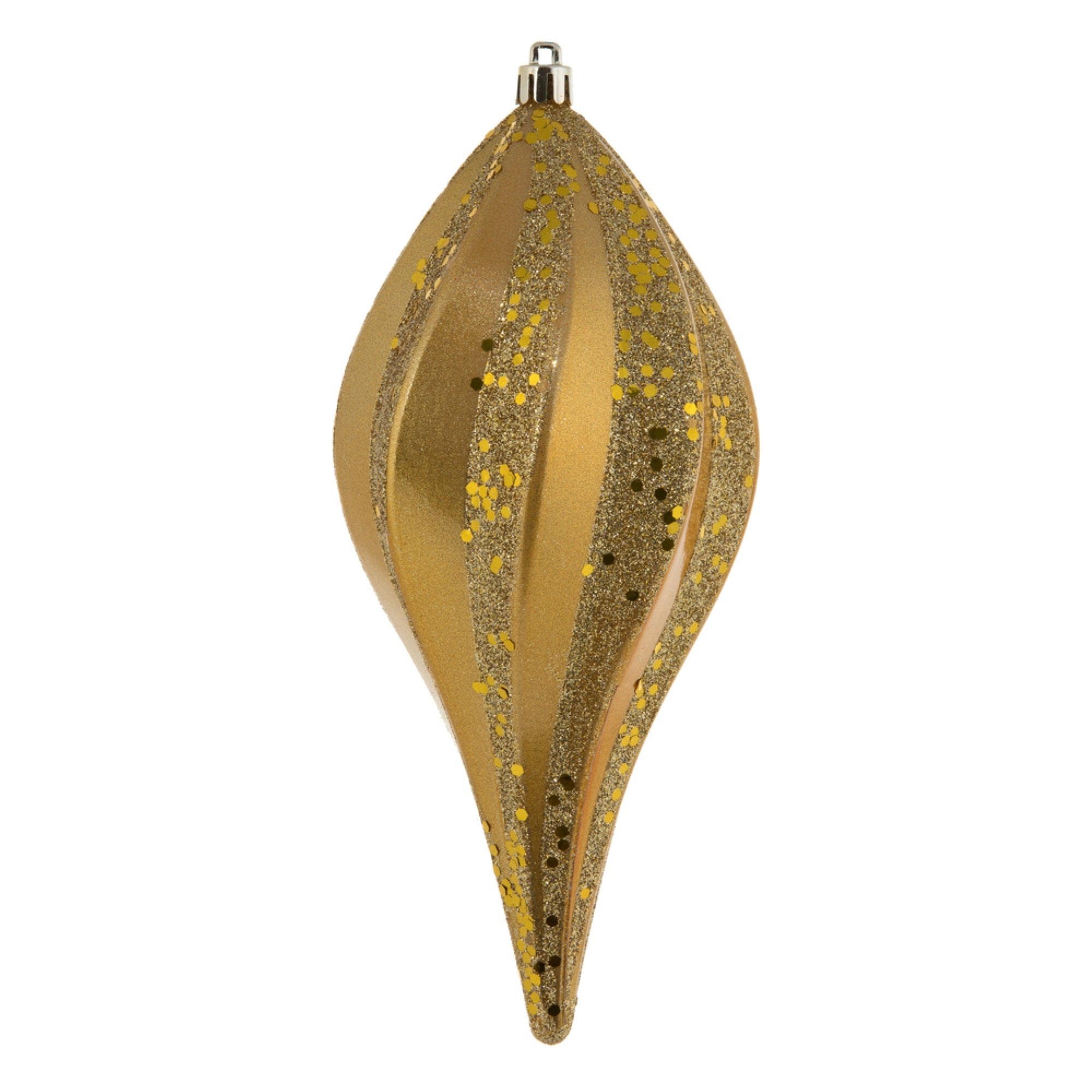 8” Copper Gold Candy Swirl Drop  UV 3/Bg