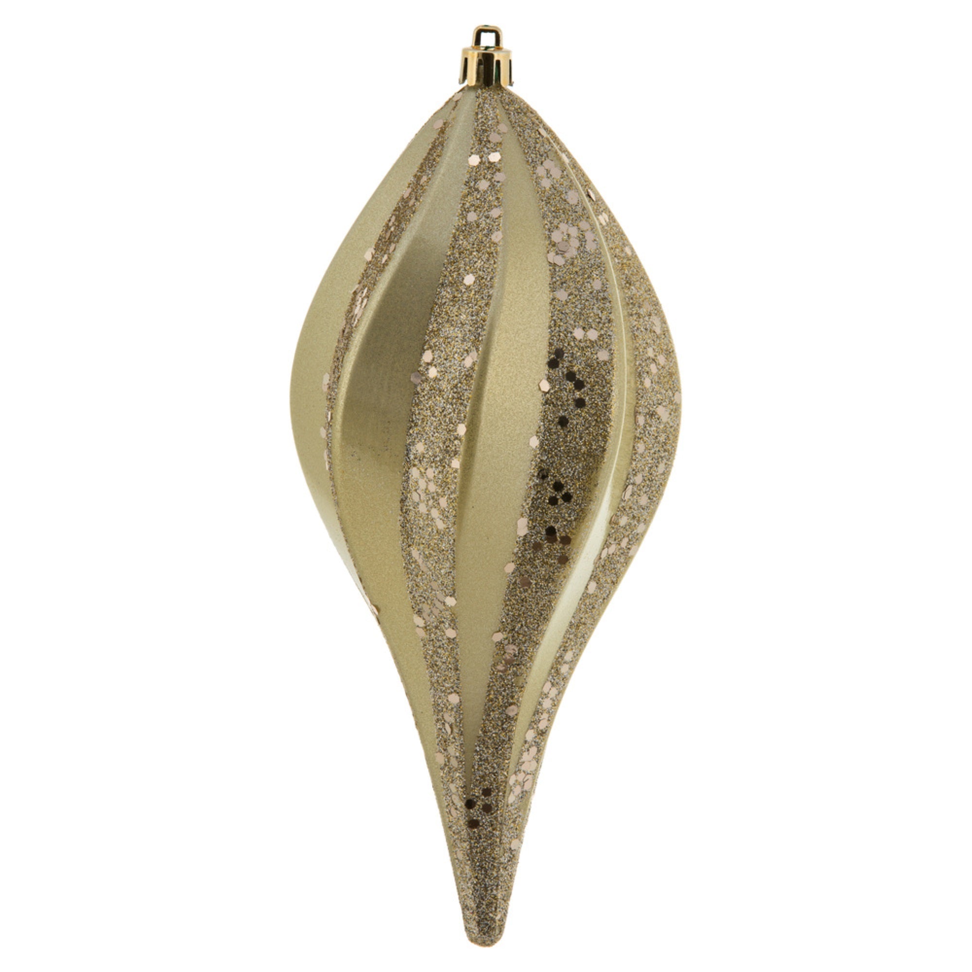 8” Champagne Candy Swirl Drop UV 3/Bg