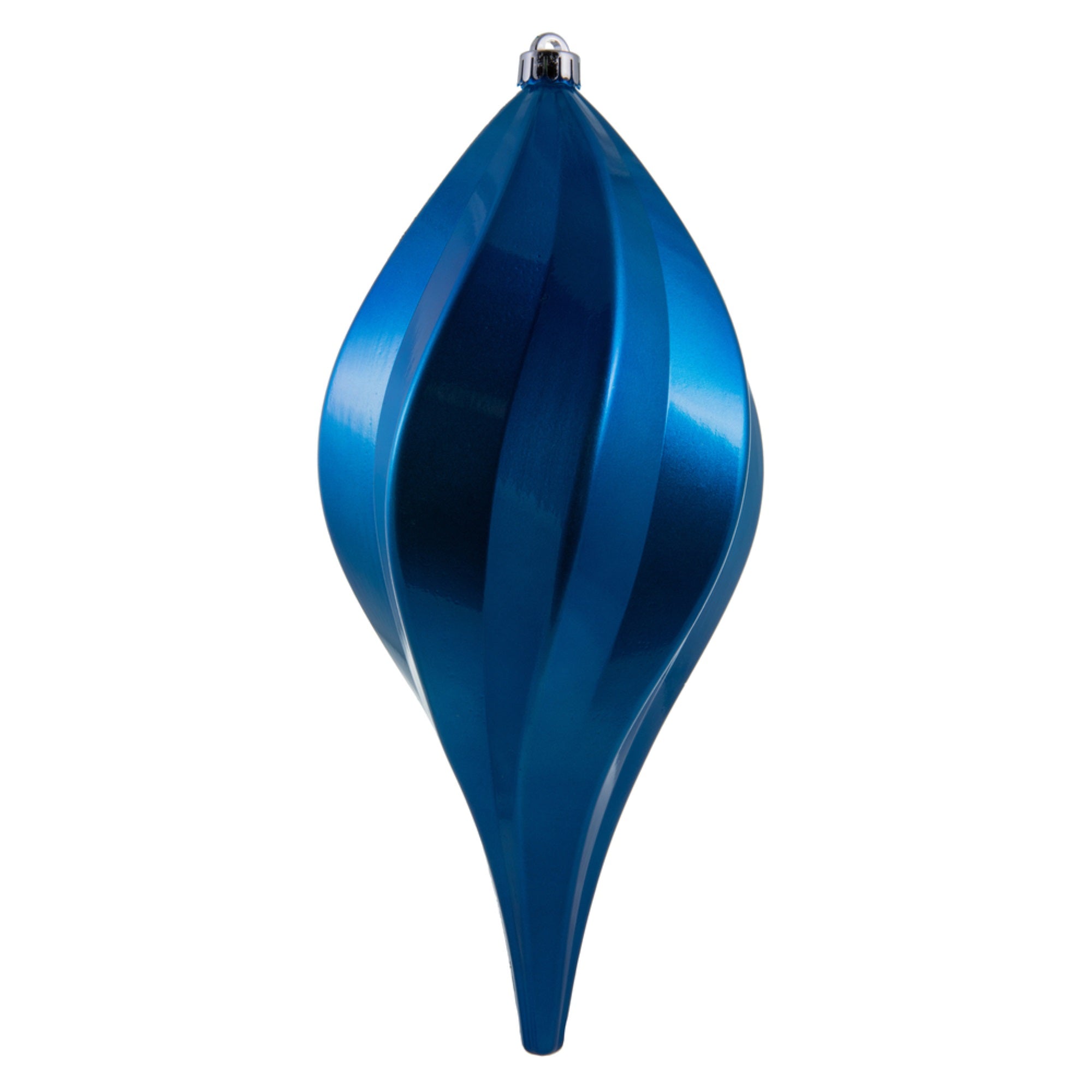 12” Blue Candy Swirl Drop Drilled UV