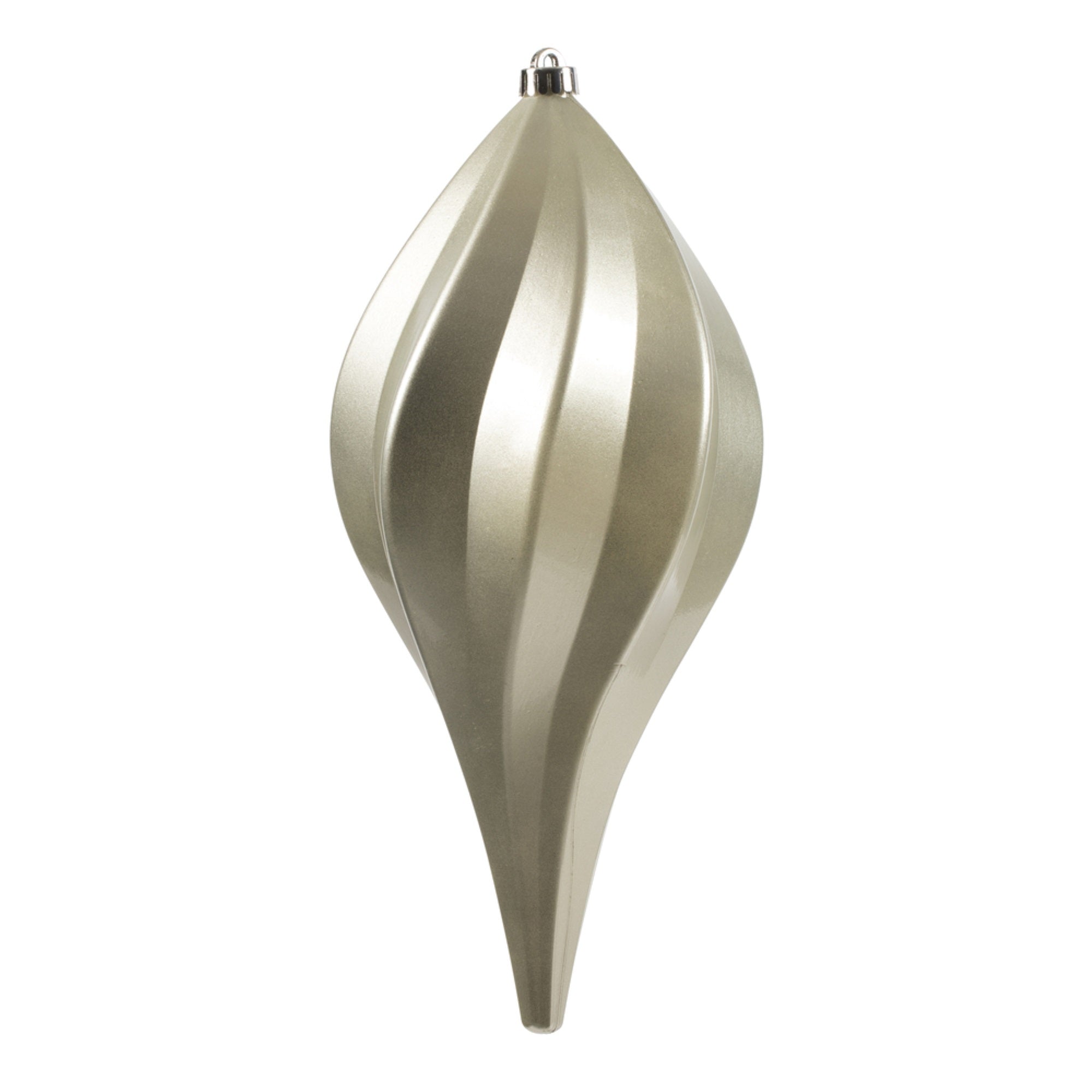 12” Silver Candy Swirl Drop Drilled UV