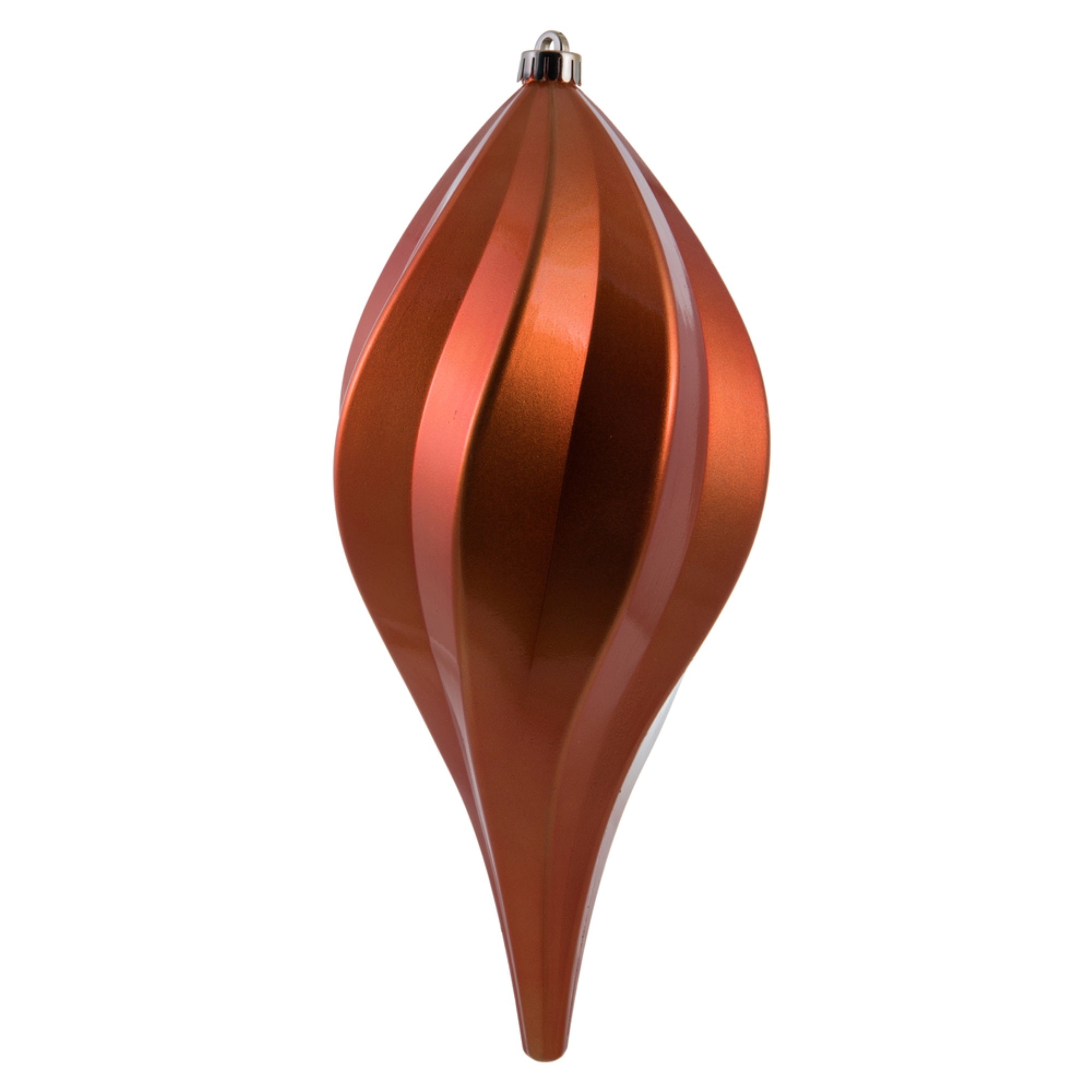 12” Burn Org Candy Swirl Drop Drilled UV