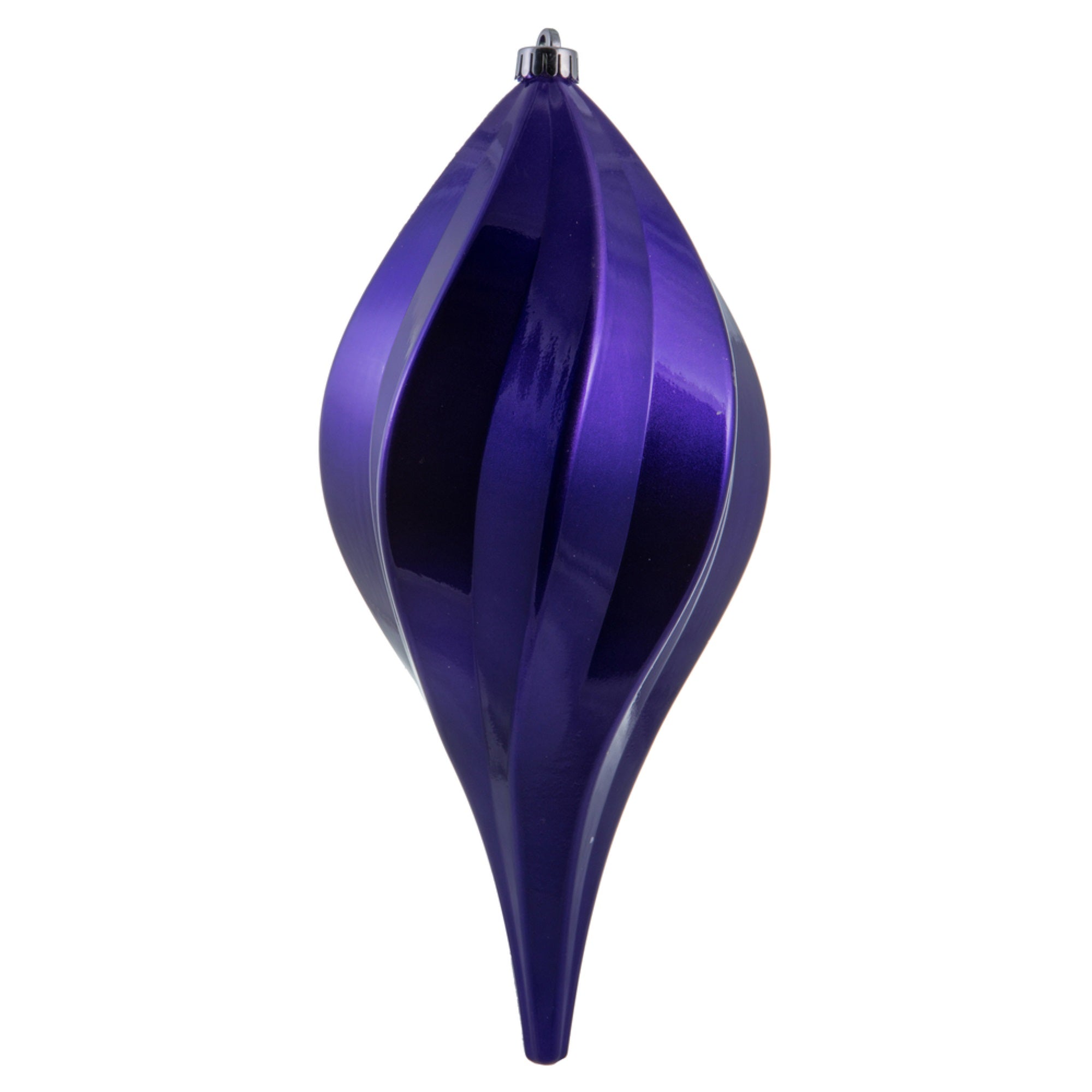 12” Purple Candy Swirl Drop Drilled UV