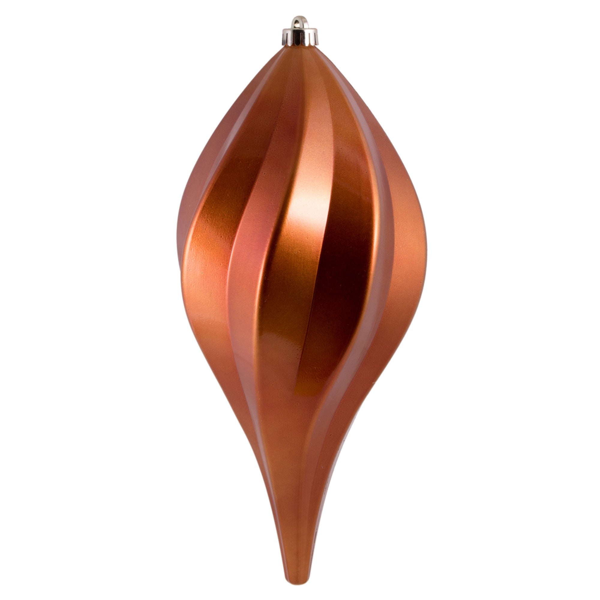 12” Copper Candy Swirl Drop Drilled UV