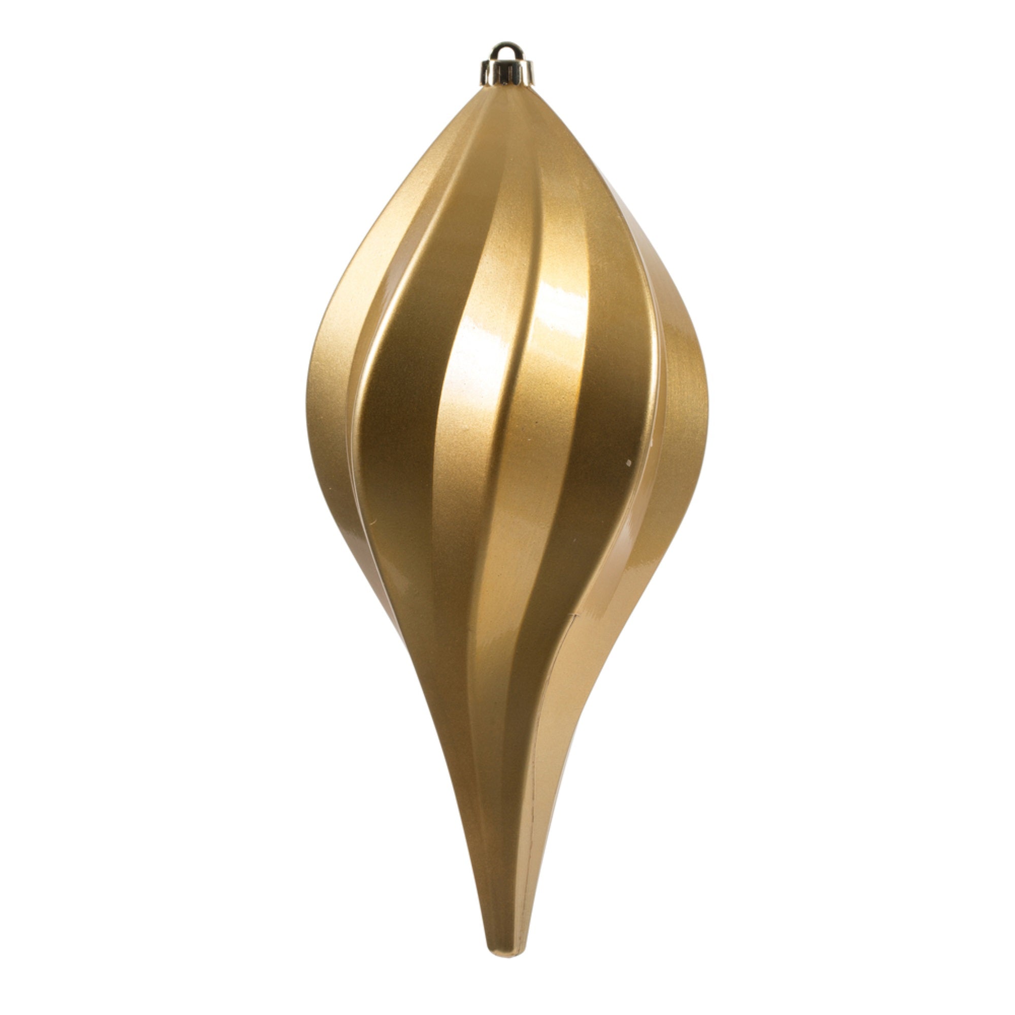 Vickerman 16” Gold UV Candy Swirl Drop Christmas Ornament