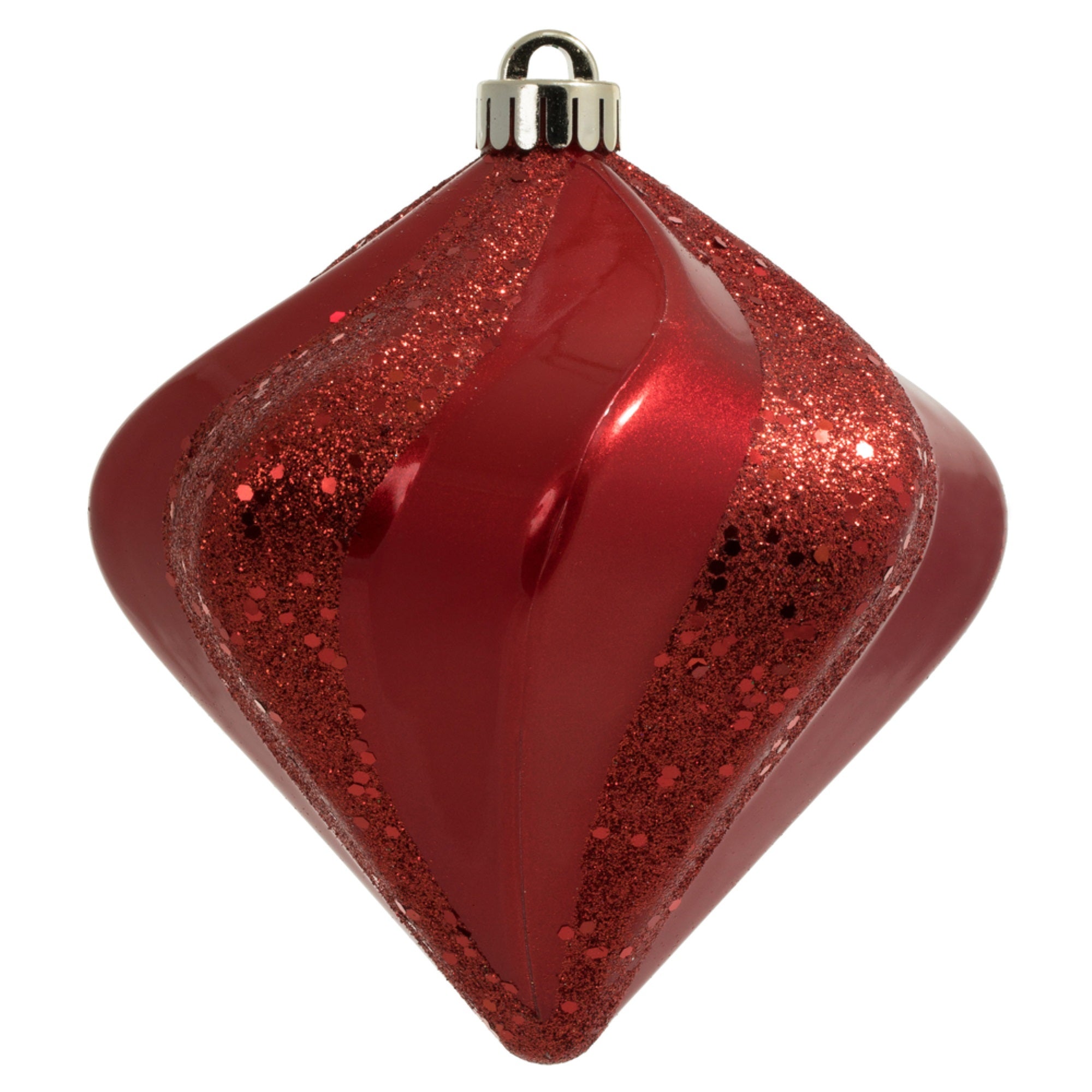 6” Red Candy Swirl Diamond UV 3/Bg