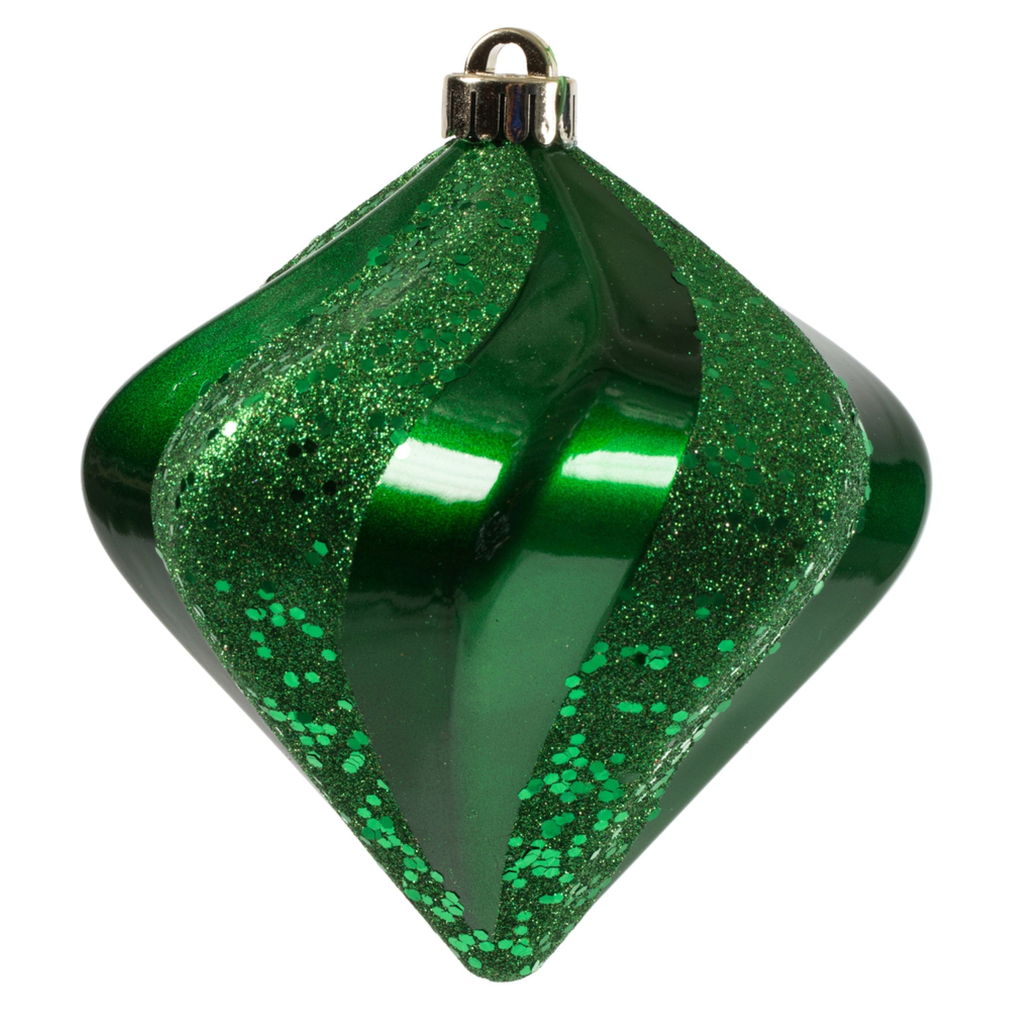 6” Green Candy Swirl Diamond UV 3/Bg