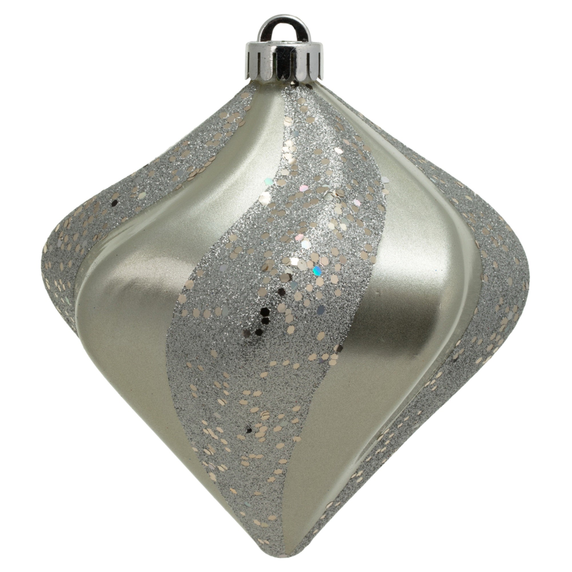 6” Silver Candy Swirl Diamond UV 3/Bg