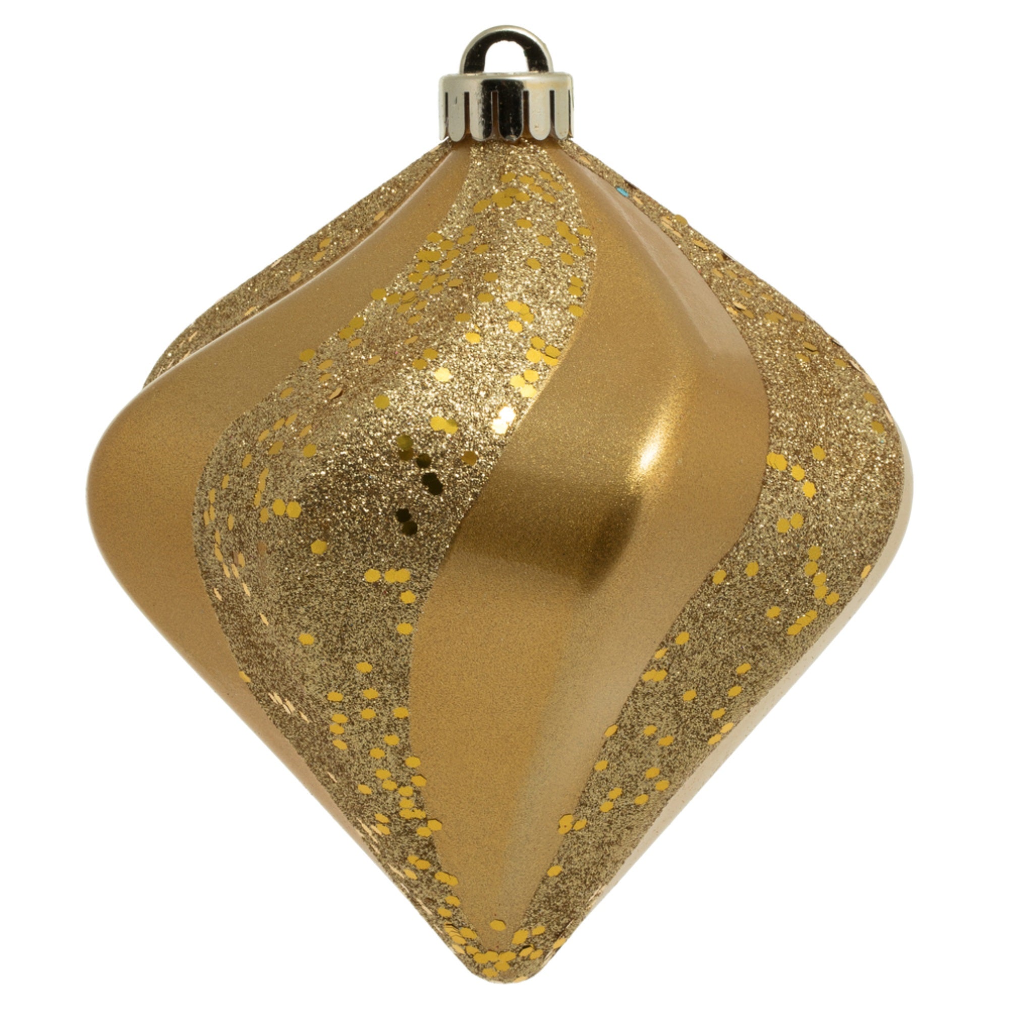 6” Gold Candy Swirl Diamond UV 3/Bg