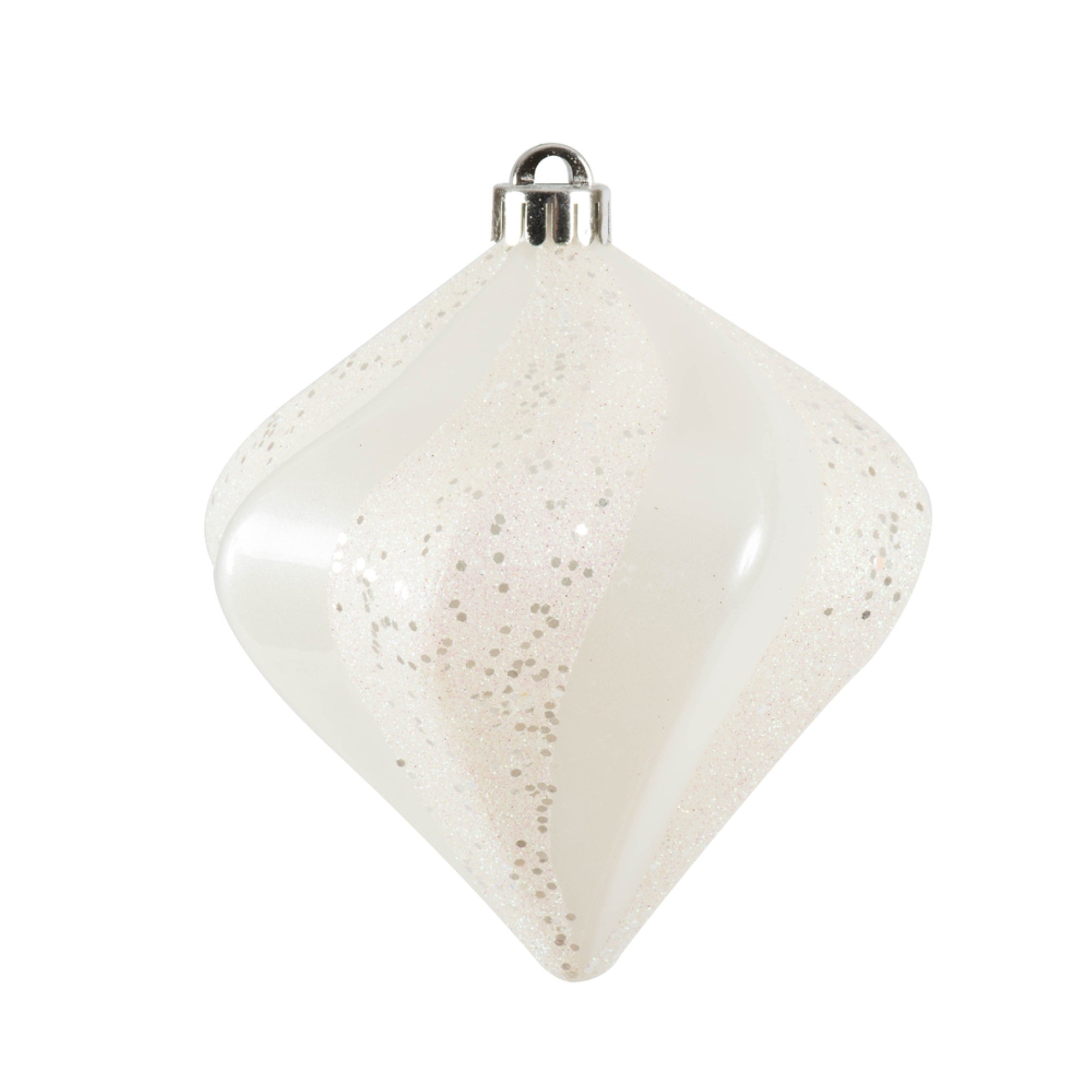 6” White Candy Swirl Diamond UV 3/Bg