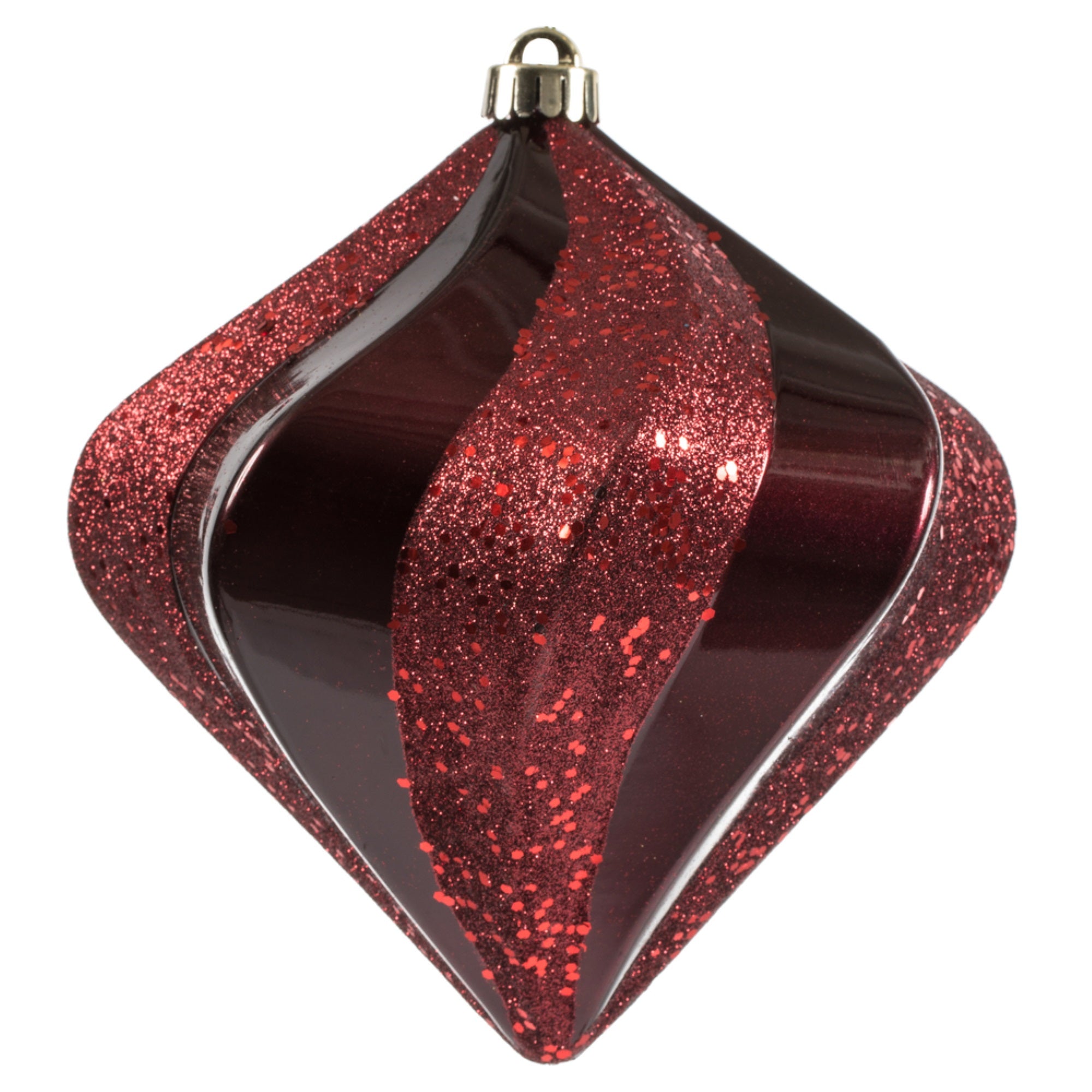 6” Burgundy Candy Swirl Diamond UV 3/Bg