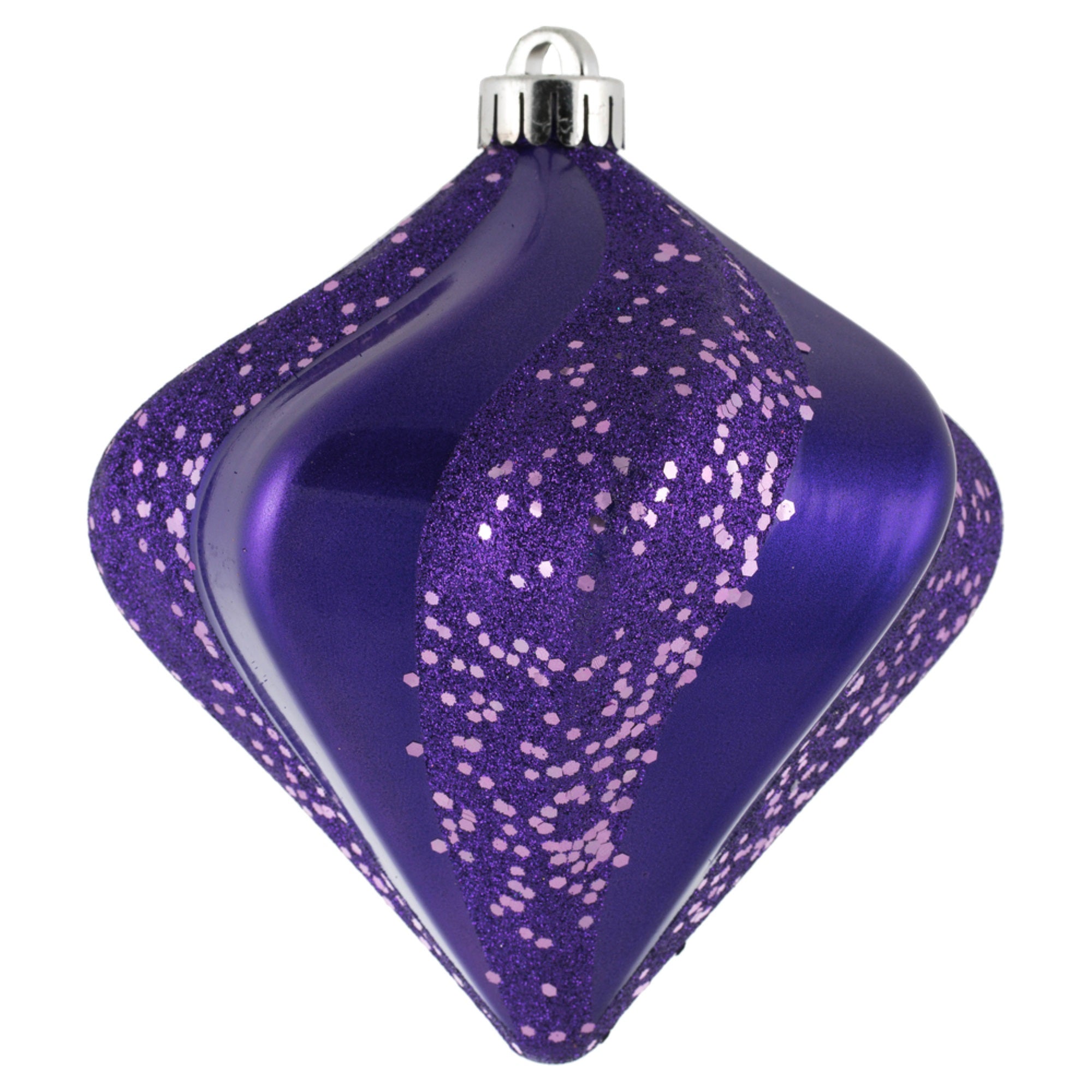 6” Purple Candy Swirl Diamond UV 3/Bg