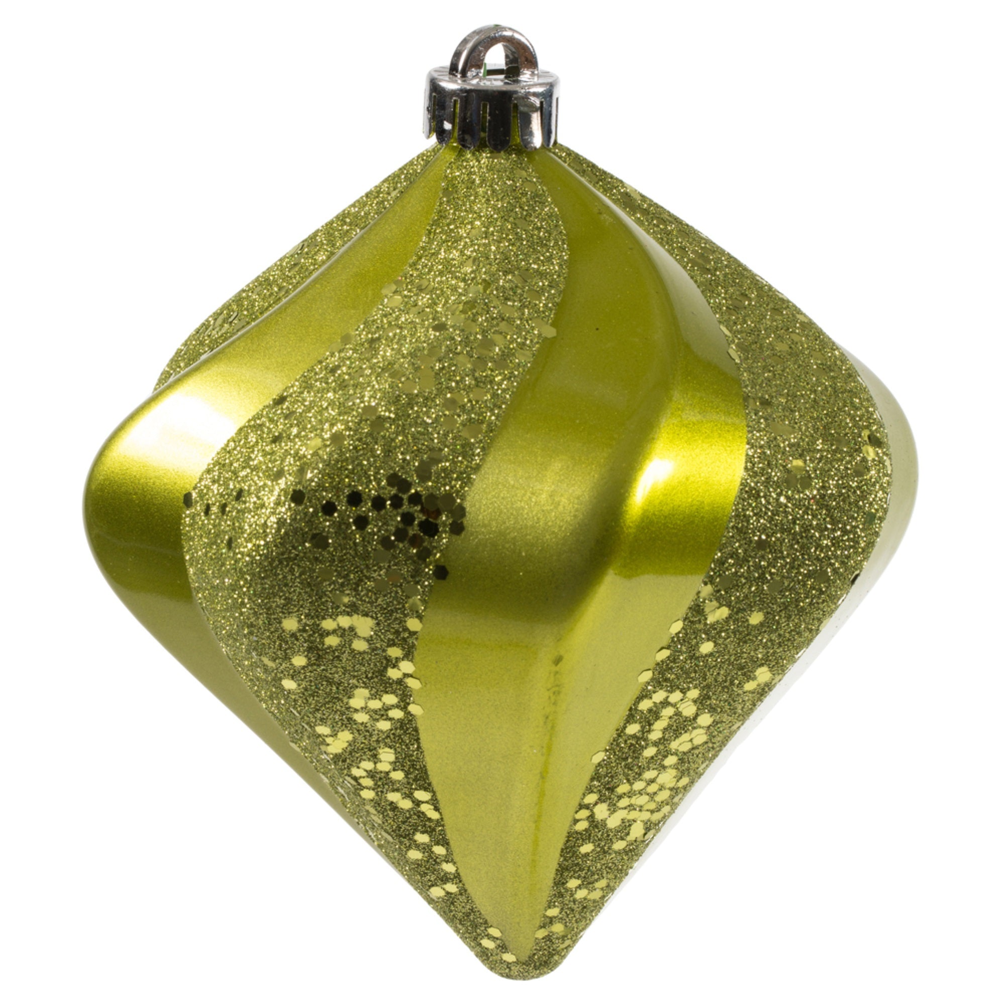 6” Lime Candy Swirl Diamond UV 3/Bg