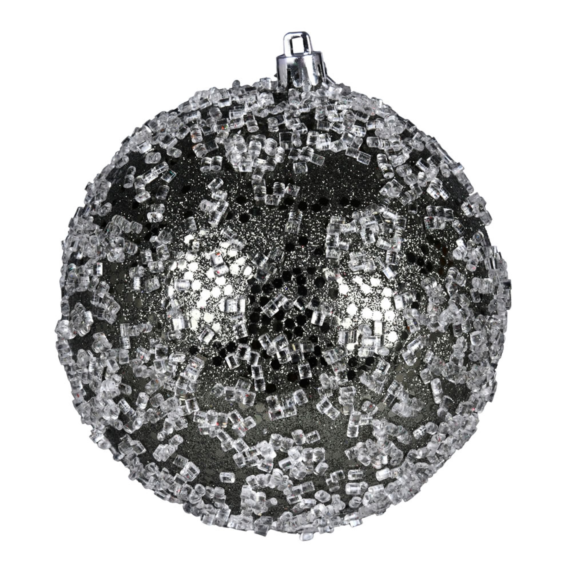 4.75” Wrght Iron Glitter Hail Ball 4/Bg