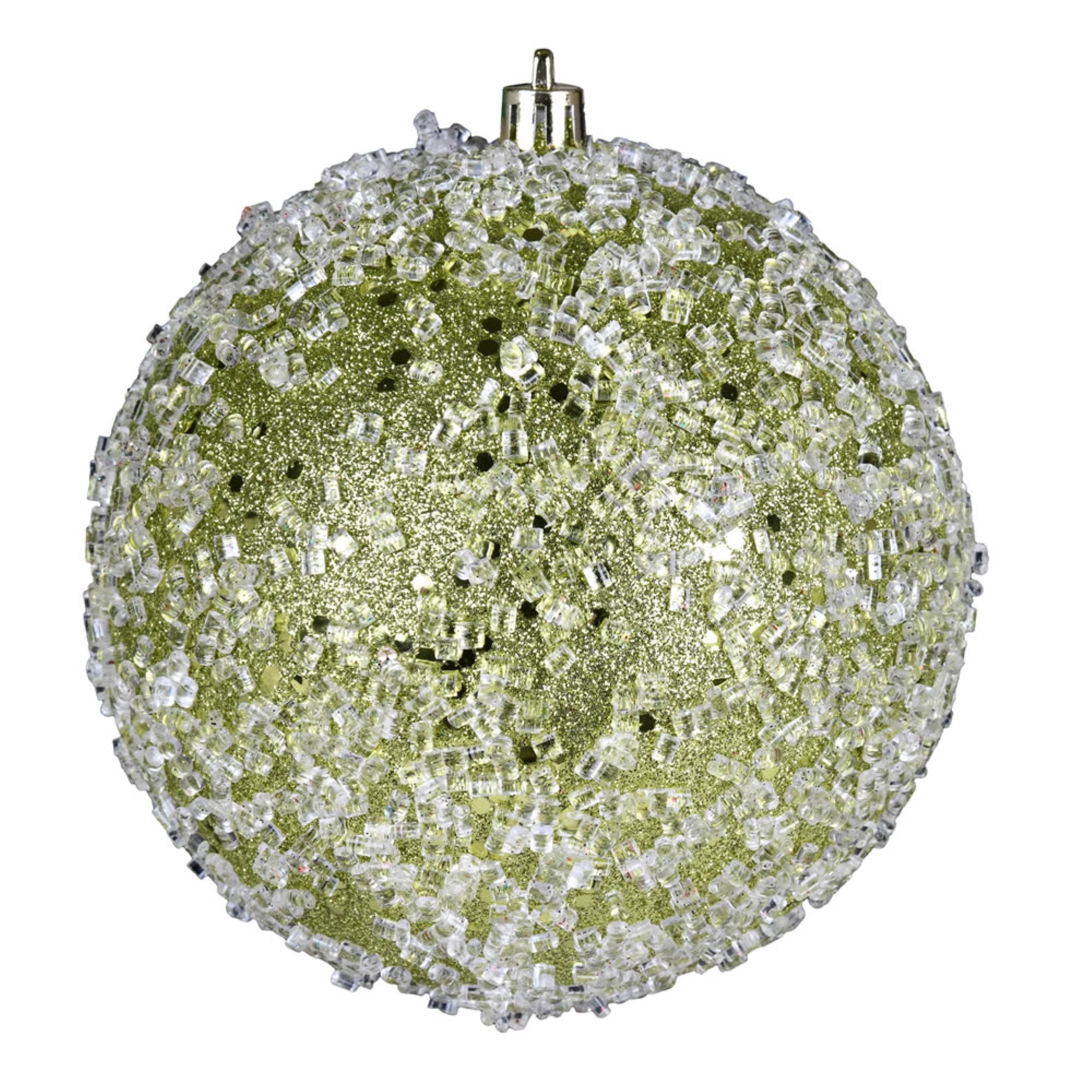 4.75” Lime Glitter Hail Ball 4/Bag