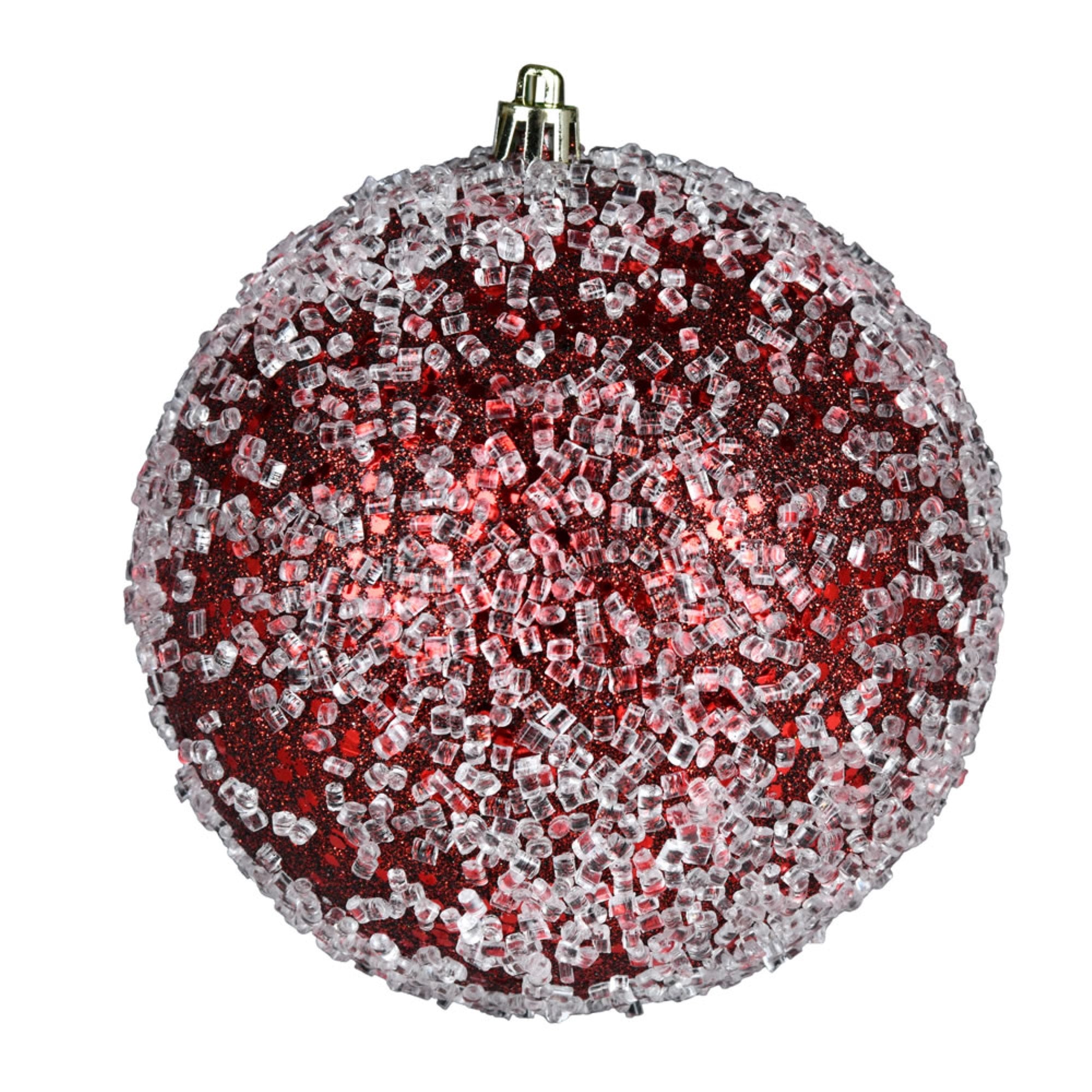 6″ Burgundy Glitter Hail Ball 4/Bag
