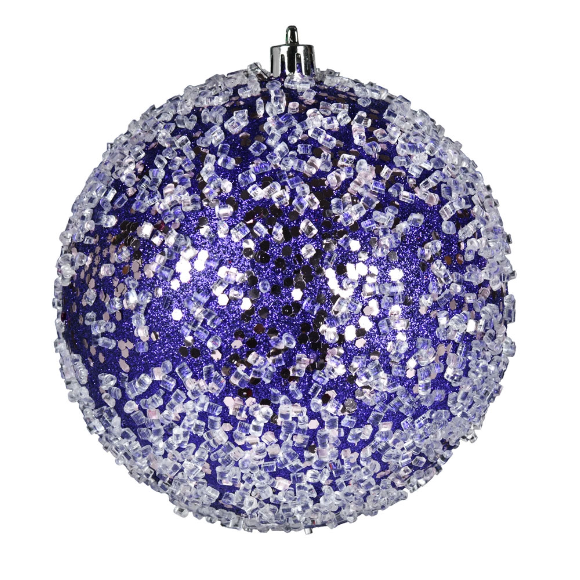 6” Purple Glitter Hail Ball 4/Bag