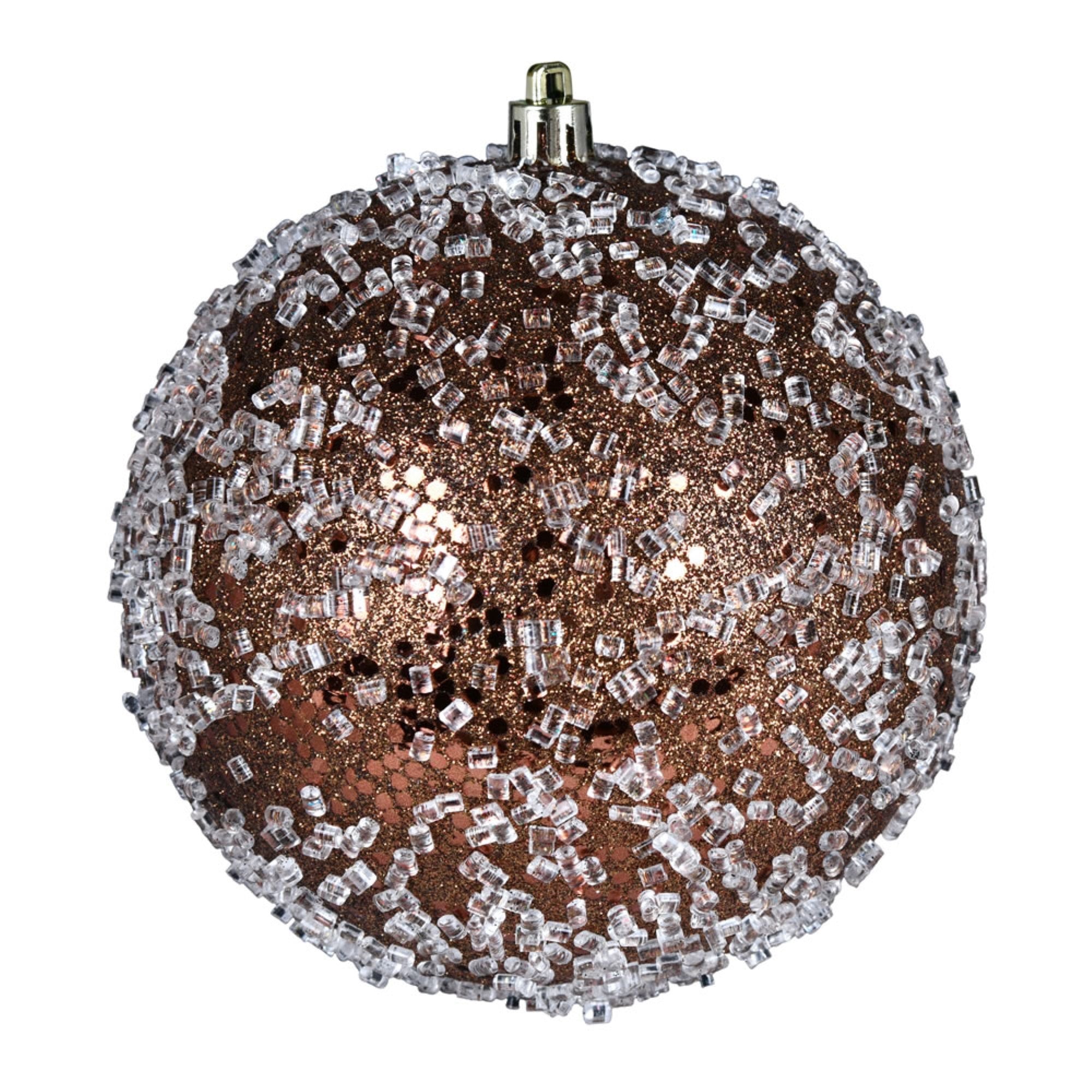 6″ Mocha Glitter Hail Ball 4/Bag