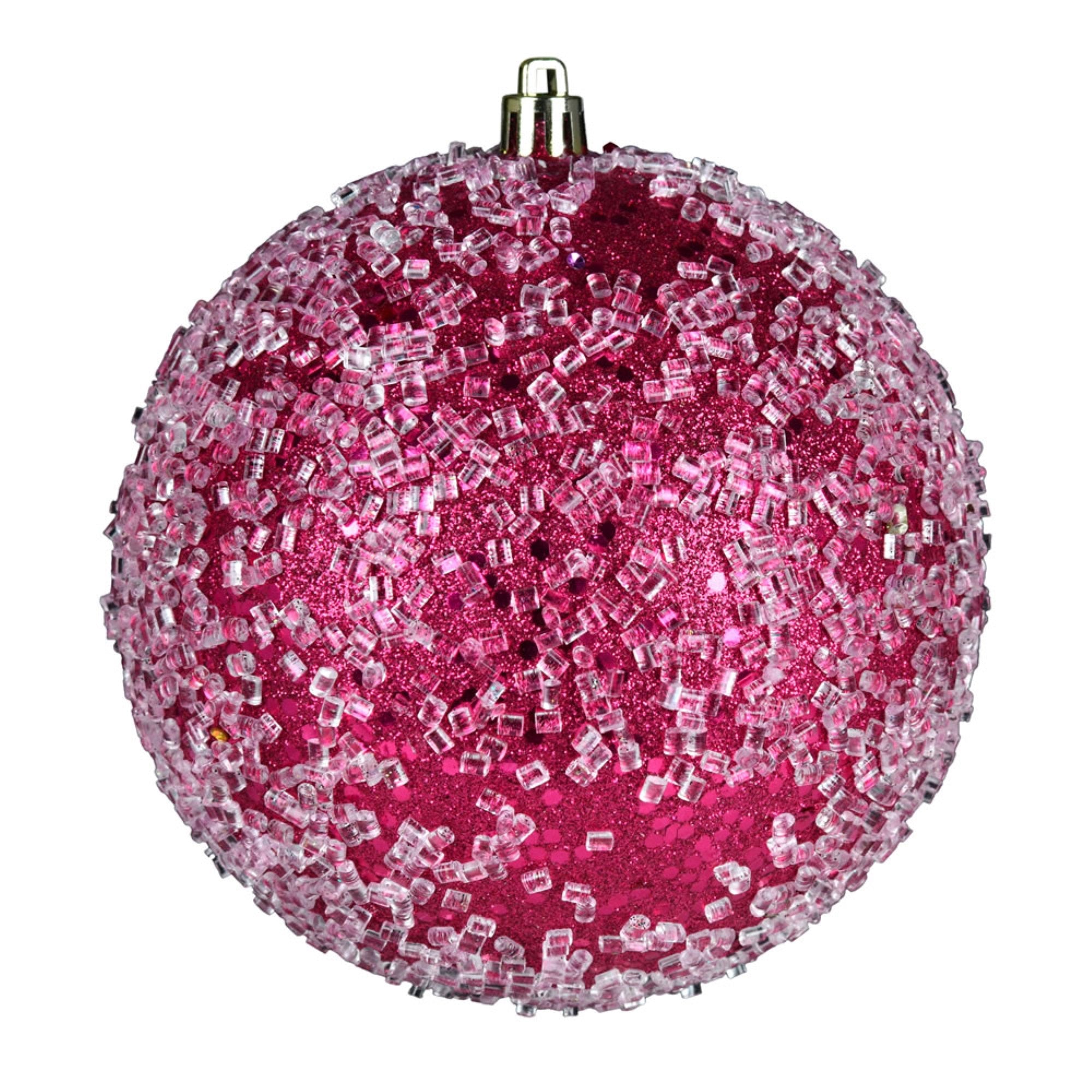 8” Fuchsia Glitter Hail Ball