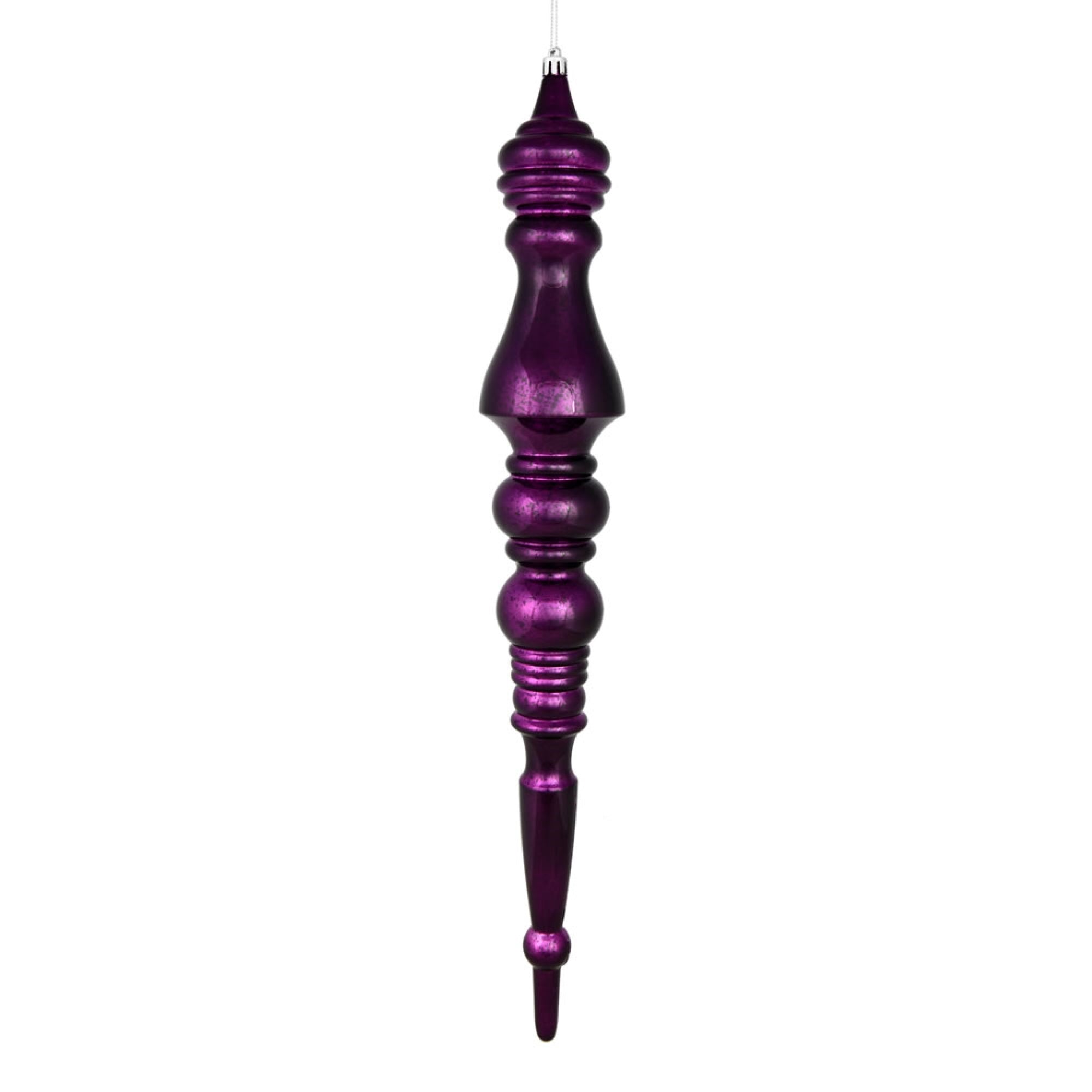 20” Plum Mercury Finial 2/Bag