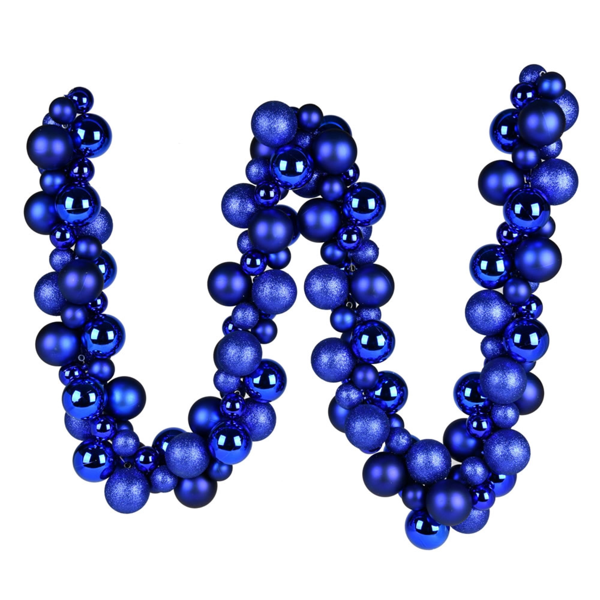 6' Blue Asst Orn Ball Garland