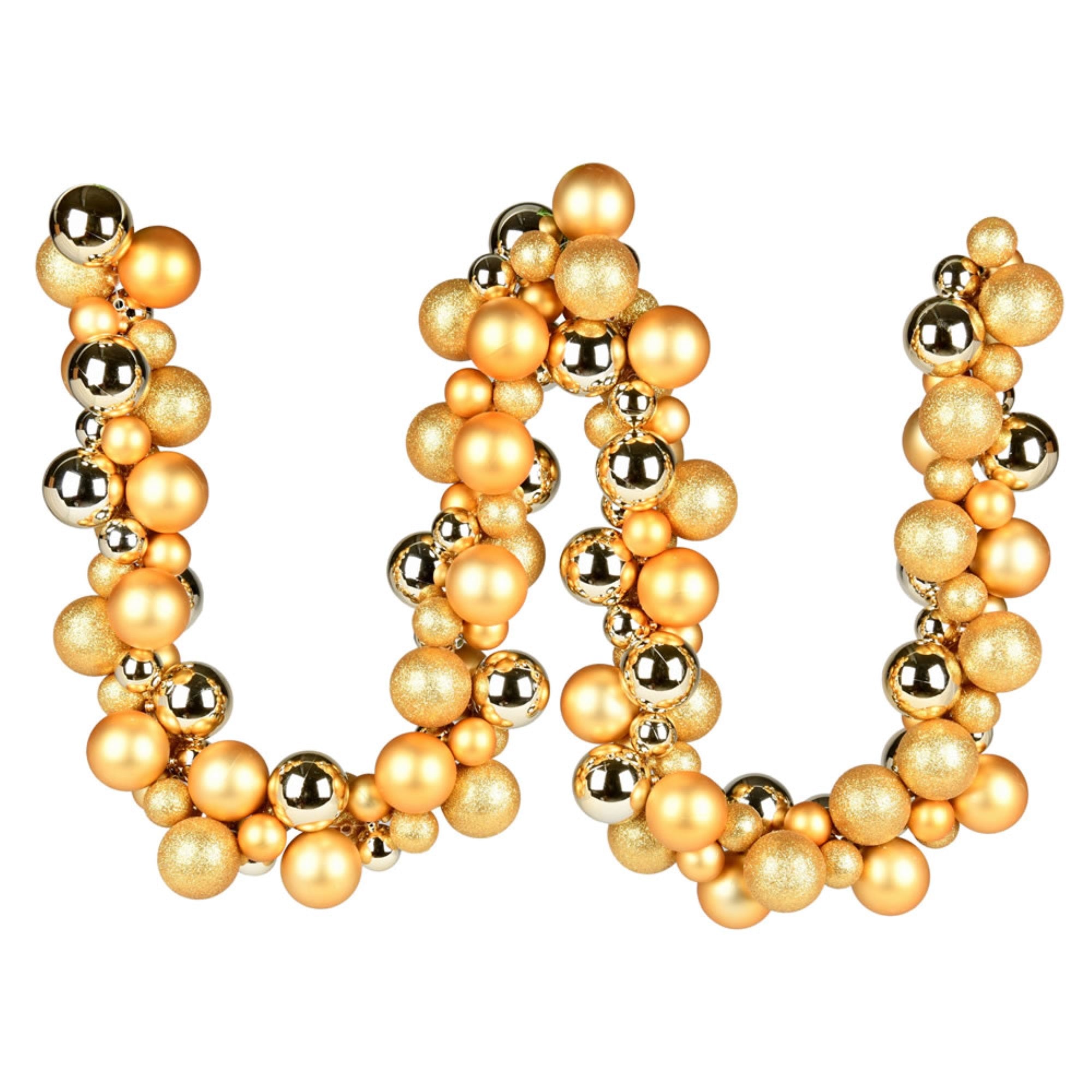6' Gold Asst Orn Ball Garland