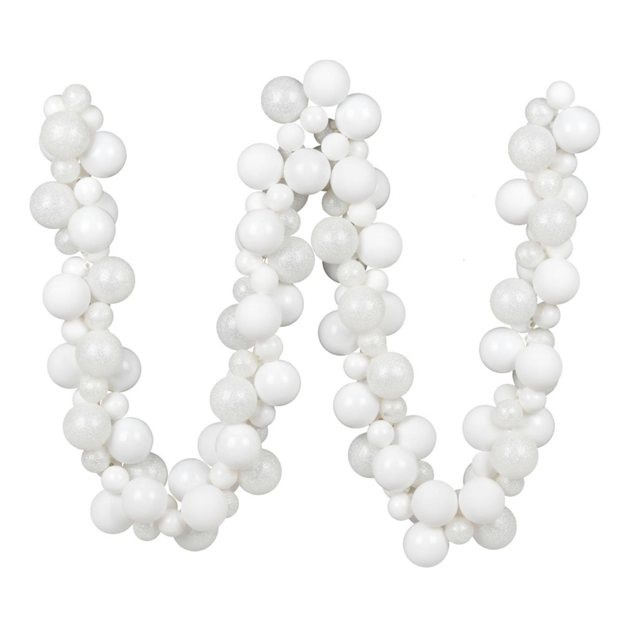 6' White Asst Orn Ball Garland