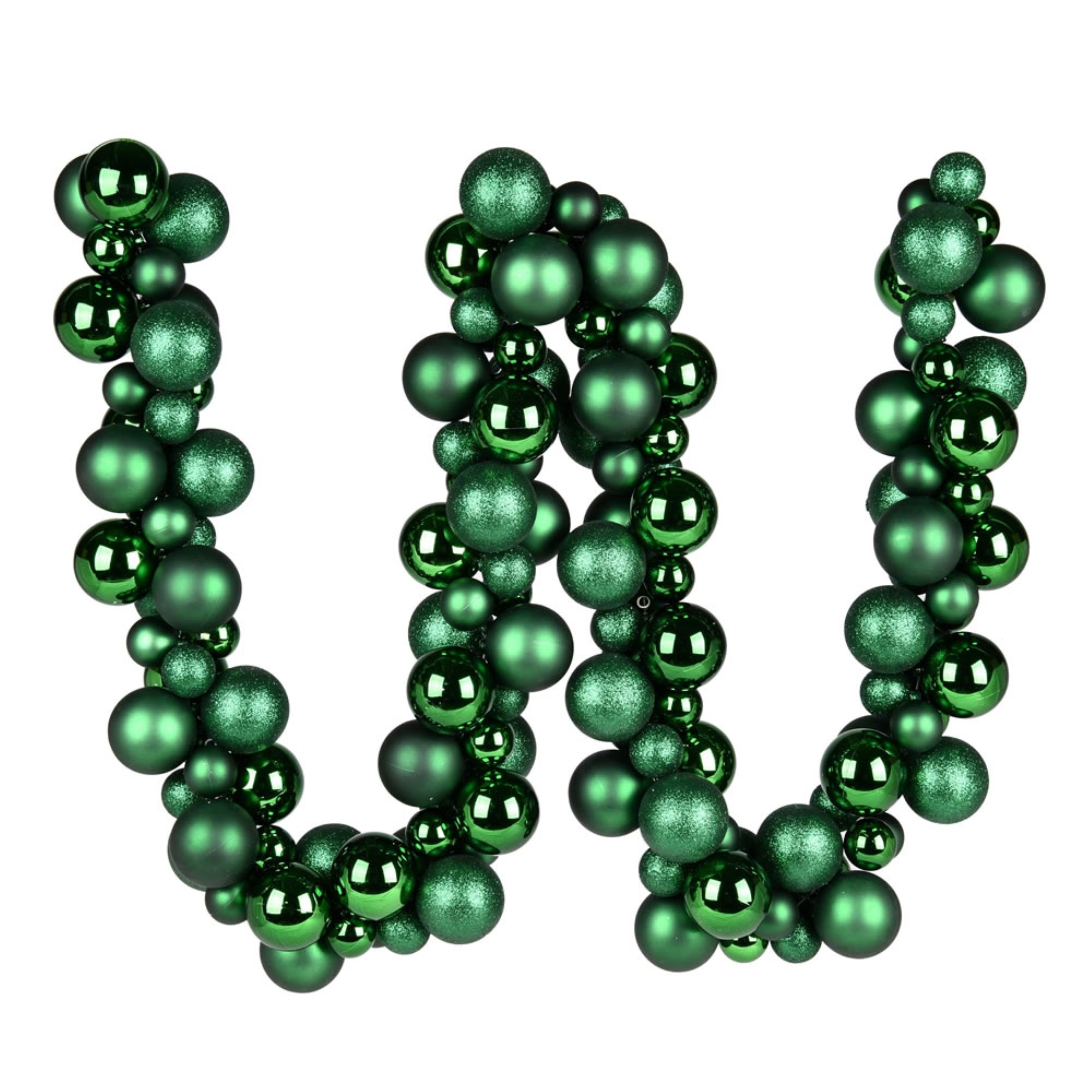 6' Emerald Asst Orn Ball Garland