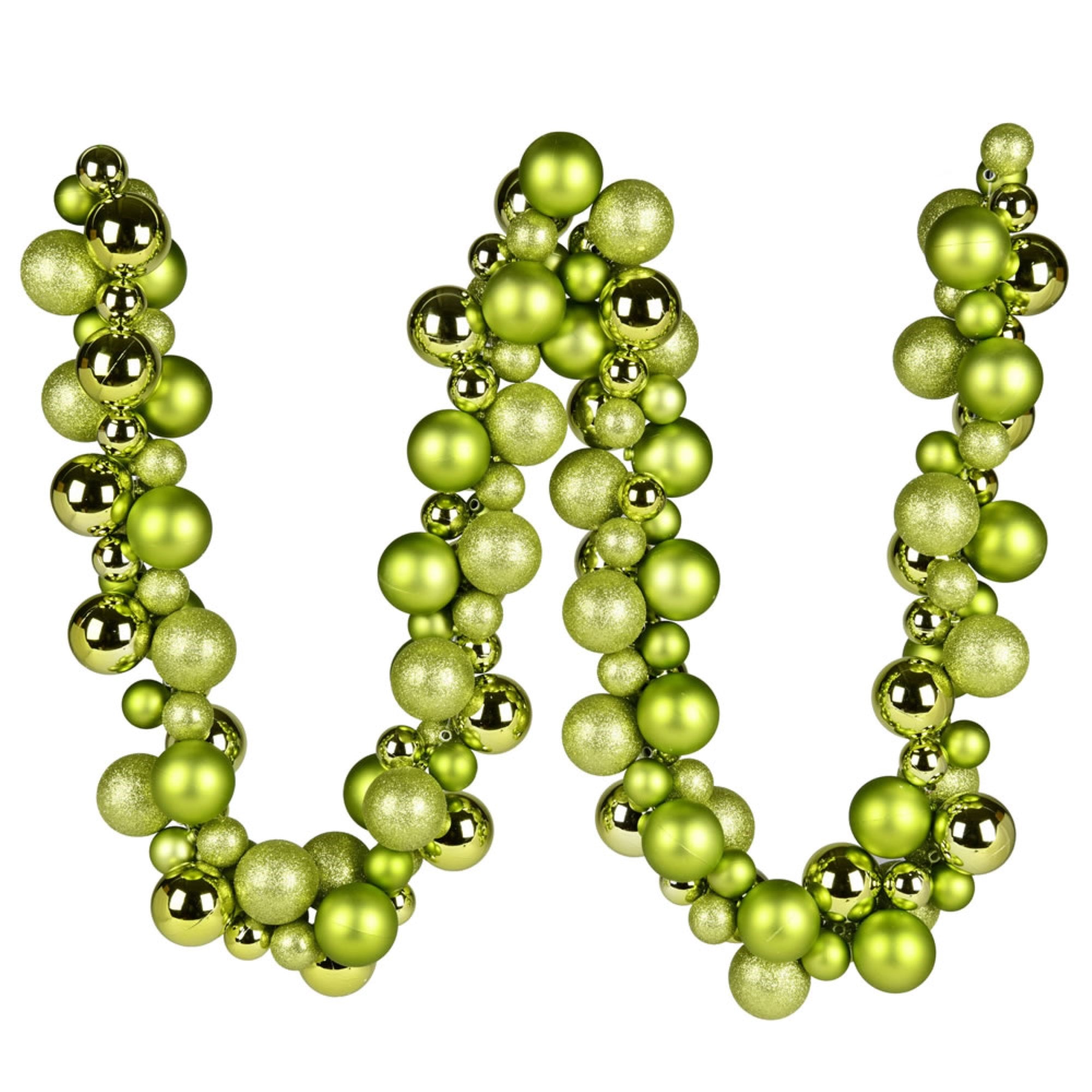 6' Lime Asst Orn Ball Garland