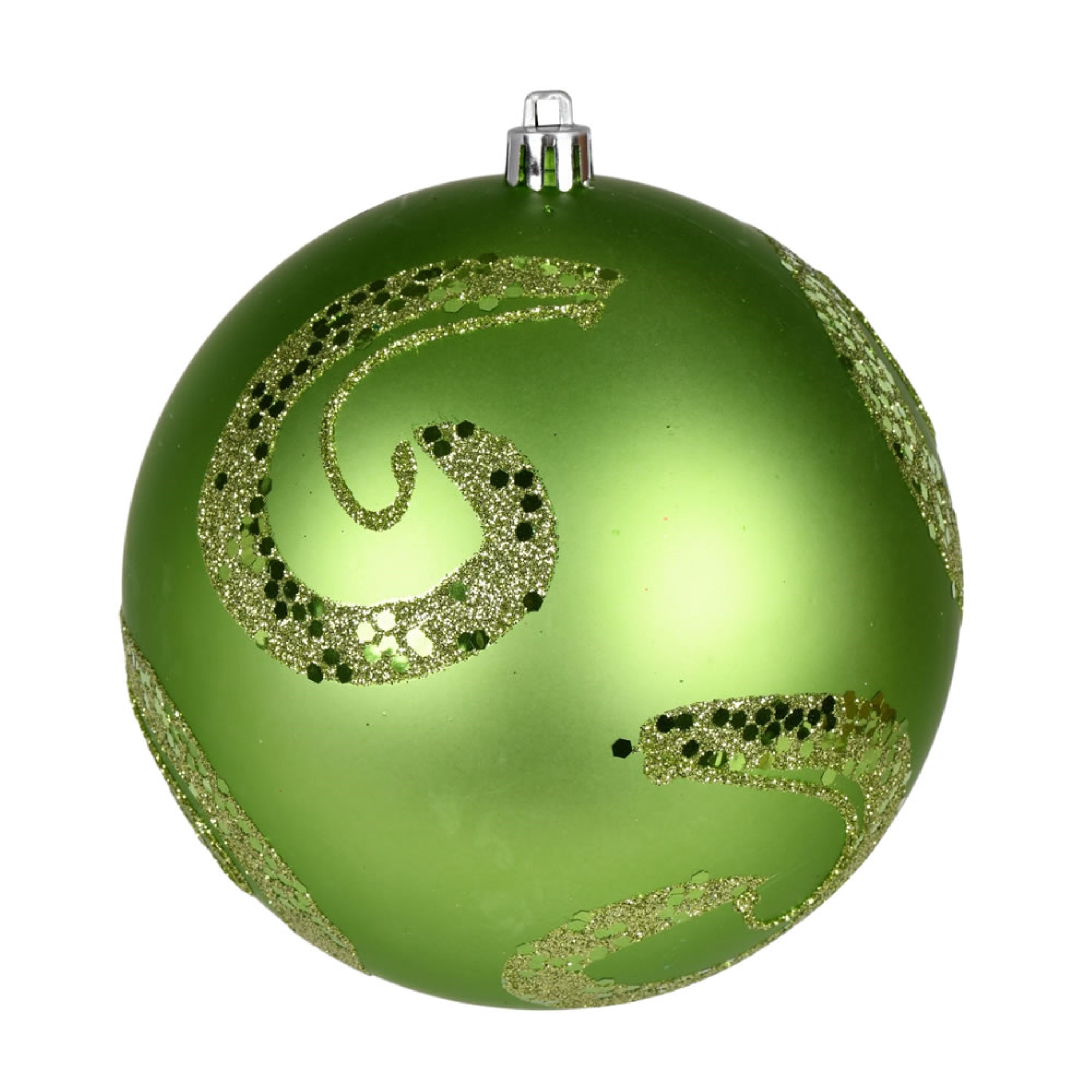 4” Celadon Matte Sequin Drill Orn 6/Bg